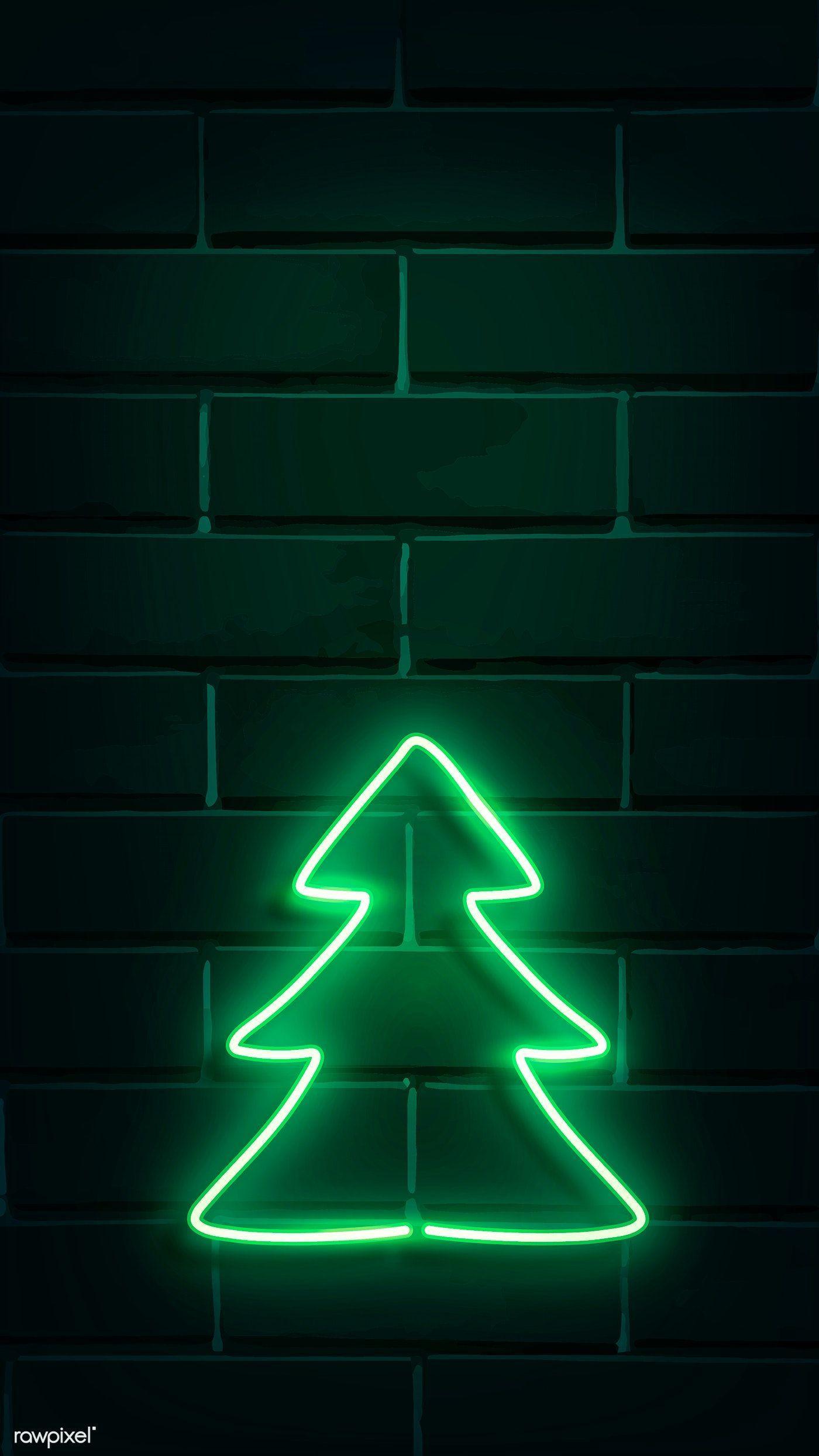 1400x2488 Christmas Aesthetic Green Wallpaper