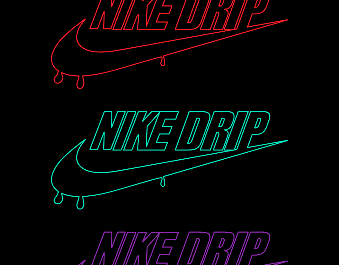 Download Nike Drip Logo In Black On Brick Wall Wallpaper  Wallpaperscom