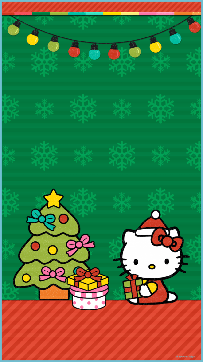 864x1536 Kitty Christmas Wallpaper Kitty Christmas Wallpaper