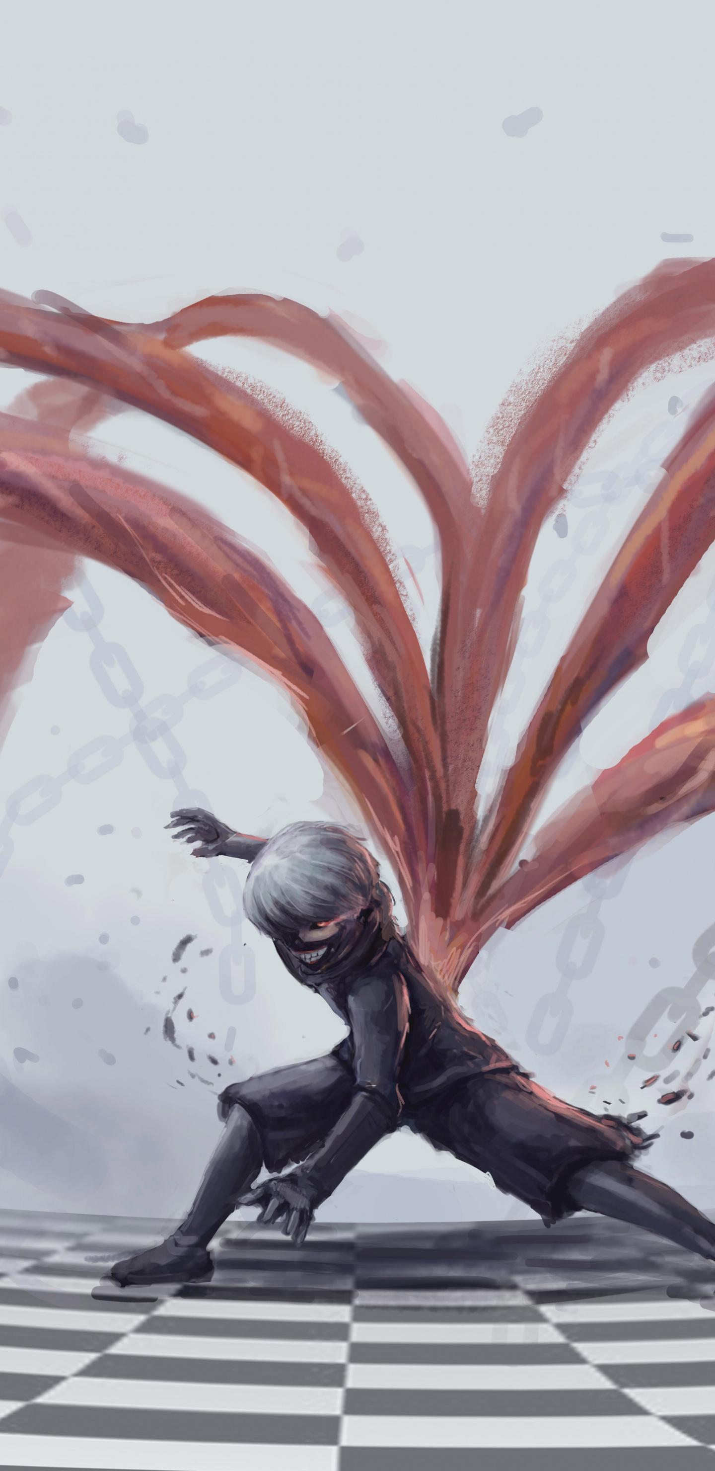 1440x2960 Tokyo Ghoul, Artwork, Ken Kaneki, Anime Boy, Wallpaper Ghoul iPhone X