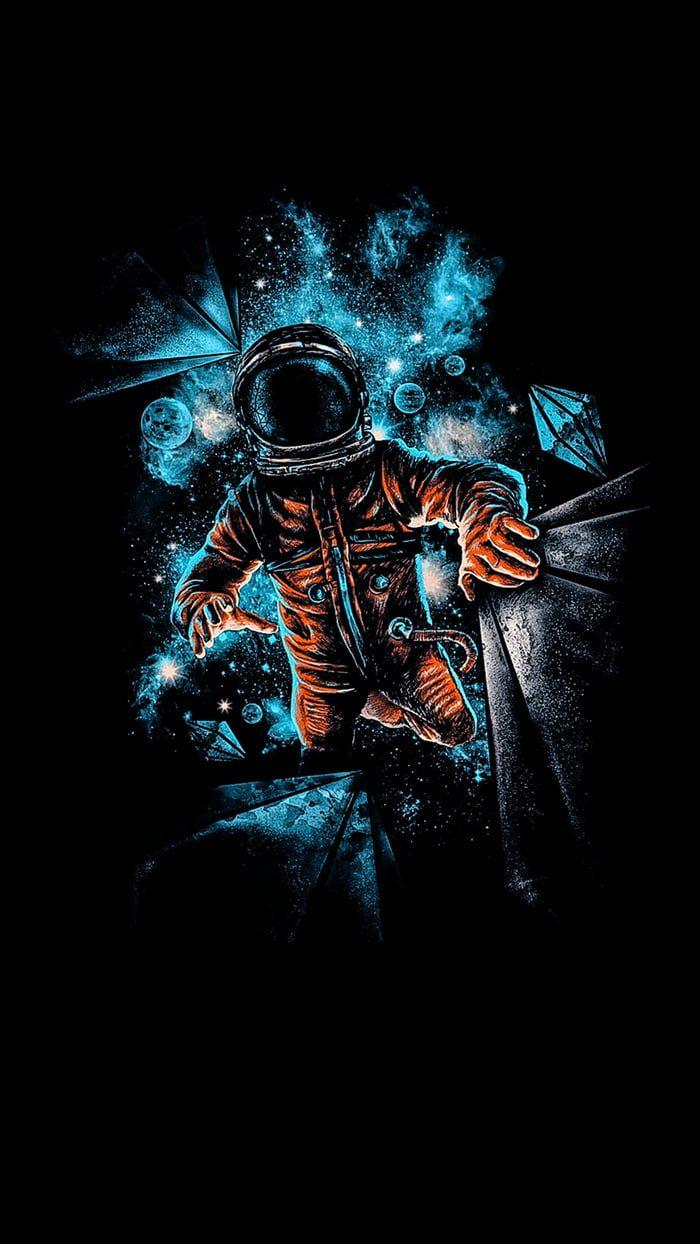 700x1244 Trying to Escape a Broken Spaceship. Astronaut artwork, Astronaut wallpaper, Wallpaper space