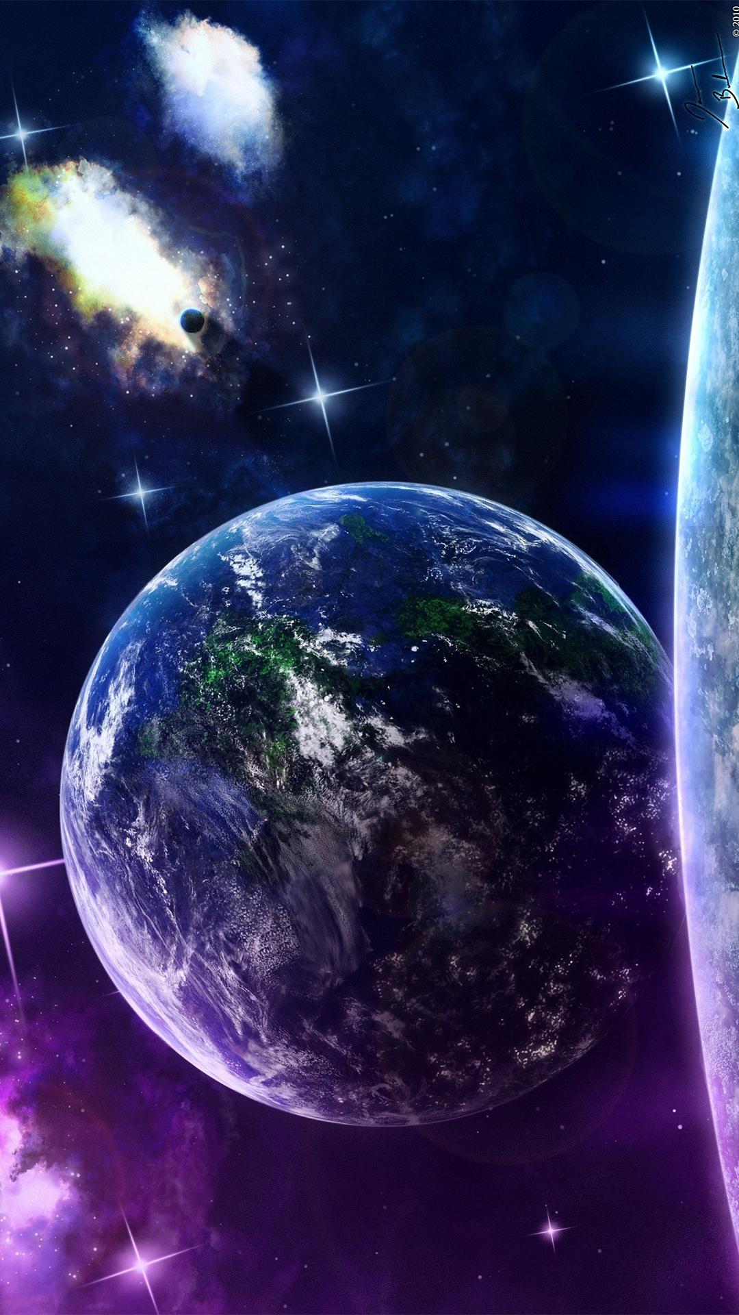 1080x1920 Earth in Space iPhone Wallpaper HD