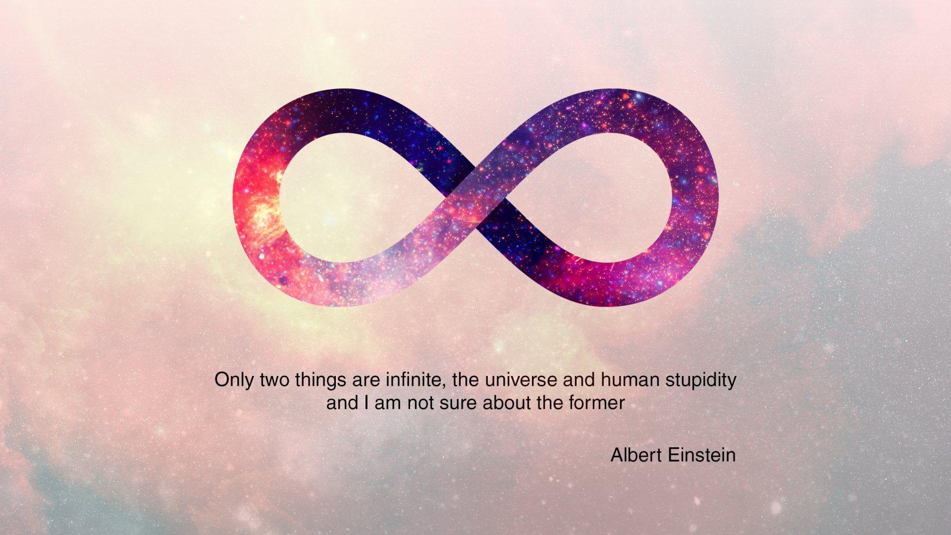 1920x1080 Misc #Quote Albert Einstein #Infinity #Science #Space #Symbol P # wallpaper #hdwall. Inspirational quotes wallpaper, Albert einstein poster, Albert einstein