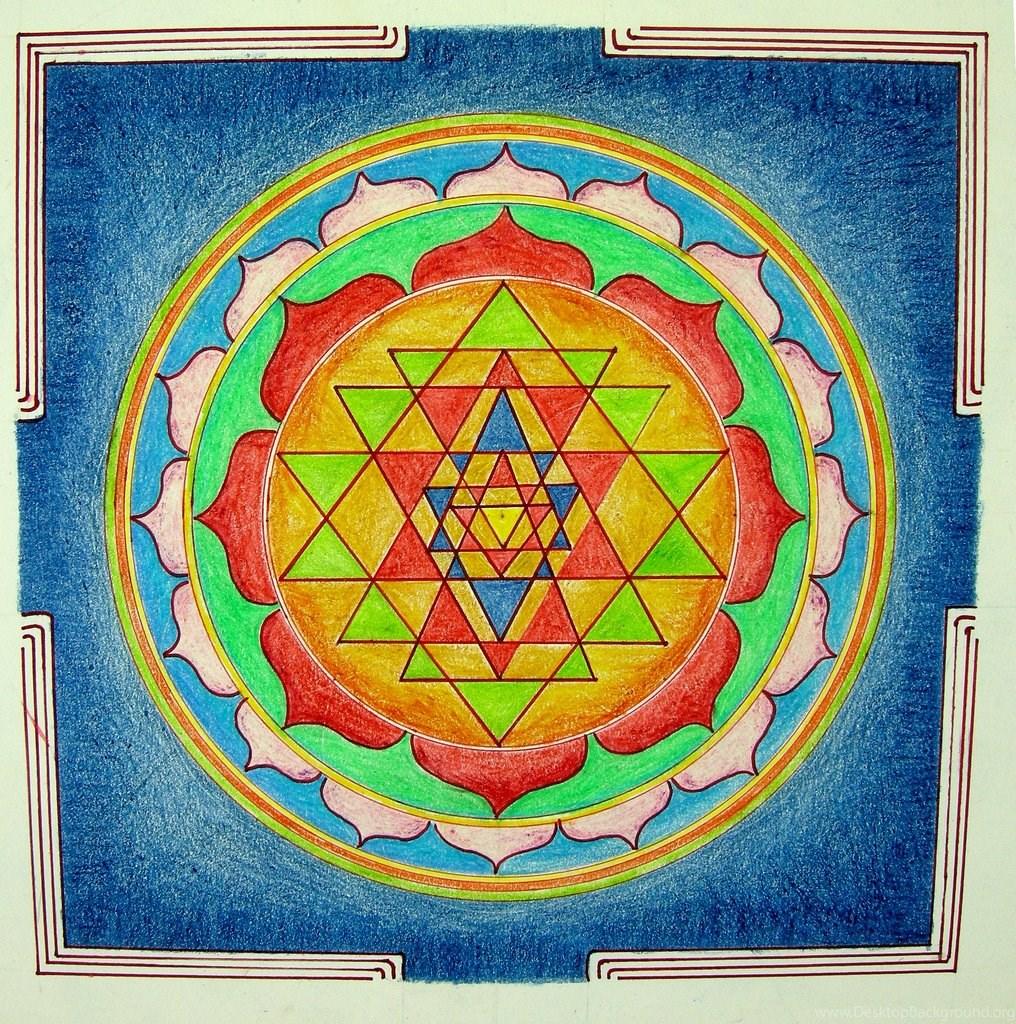 1016x1024 Sri Yantra Desktop Background