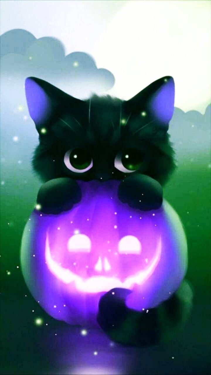 720x1280 Hallowen. Cute animal drawings kawaii, Cute animal drawings, Cute fantasy creatures