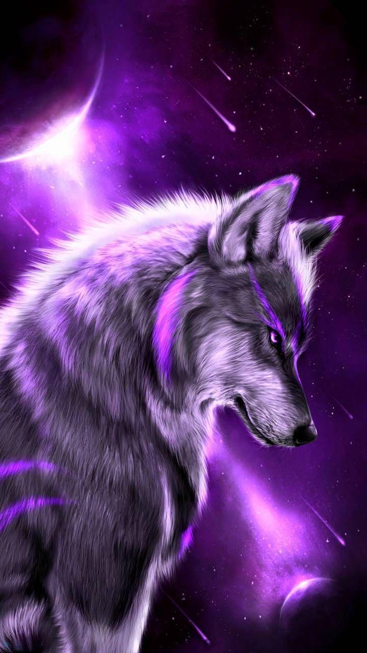 720x1280 Download Me at night wallpaper by Turbot75 now. Browse millions of popular 1. Spirit animal art, Wolf wallpaper, Cute animal drawings kawaii