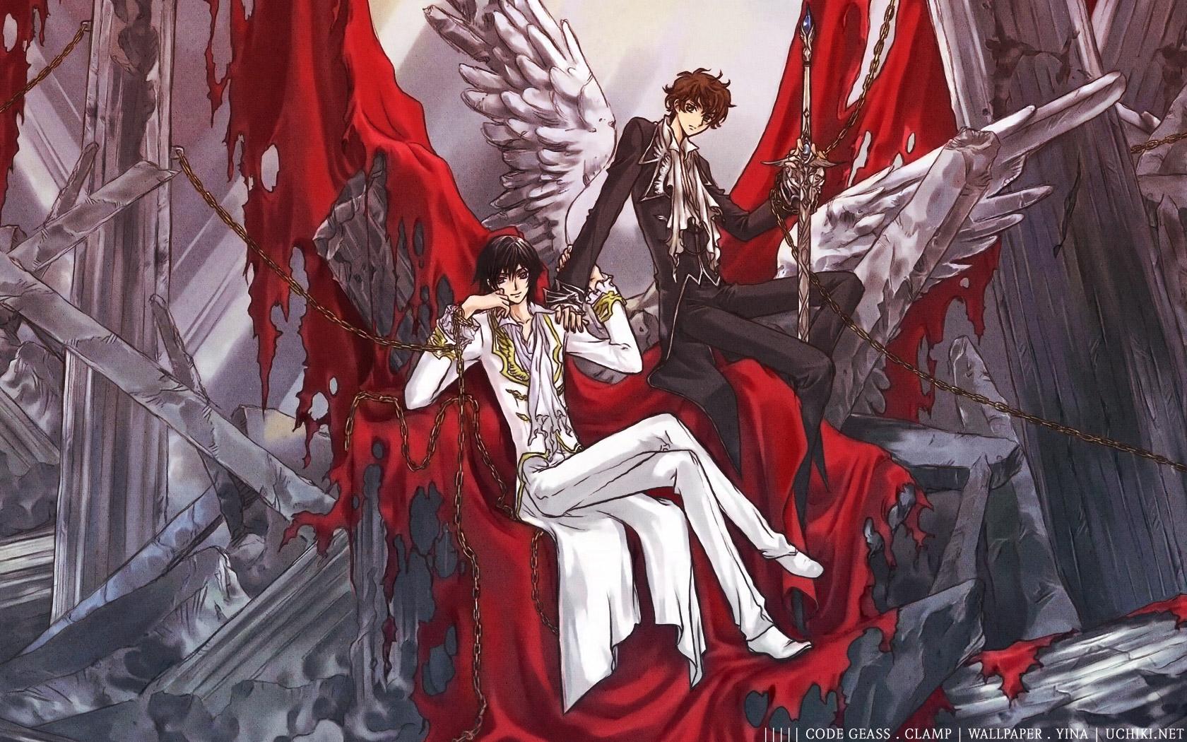 1680x1050 code geass kururugi suzaku lamperouge lelouch 1680x1050 wallpaper