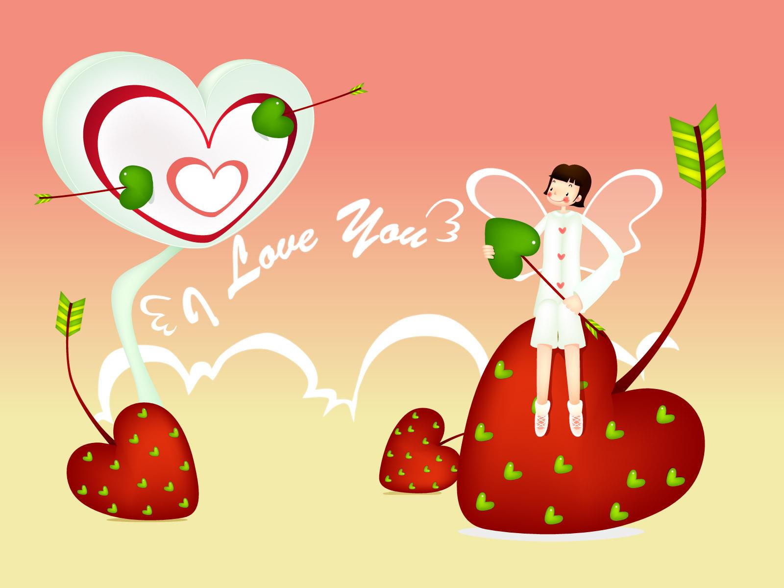 1600x1200 Valentine's Day Cartoon's Day Couple's Day Lovers's day Wallpaper 1600x1200 NO.5 Desktop Wallpaper