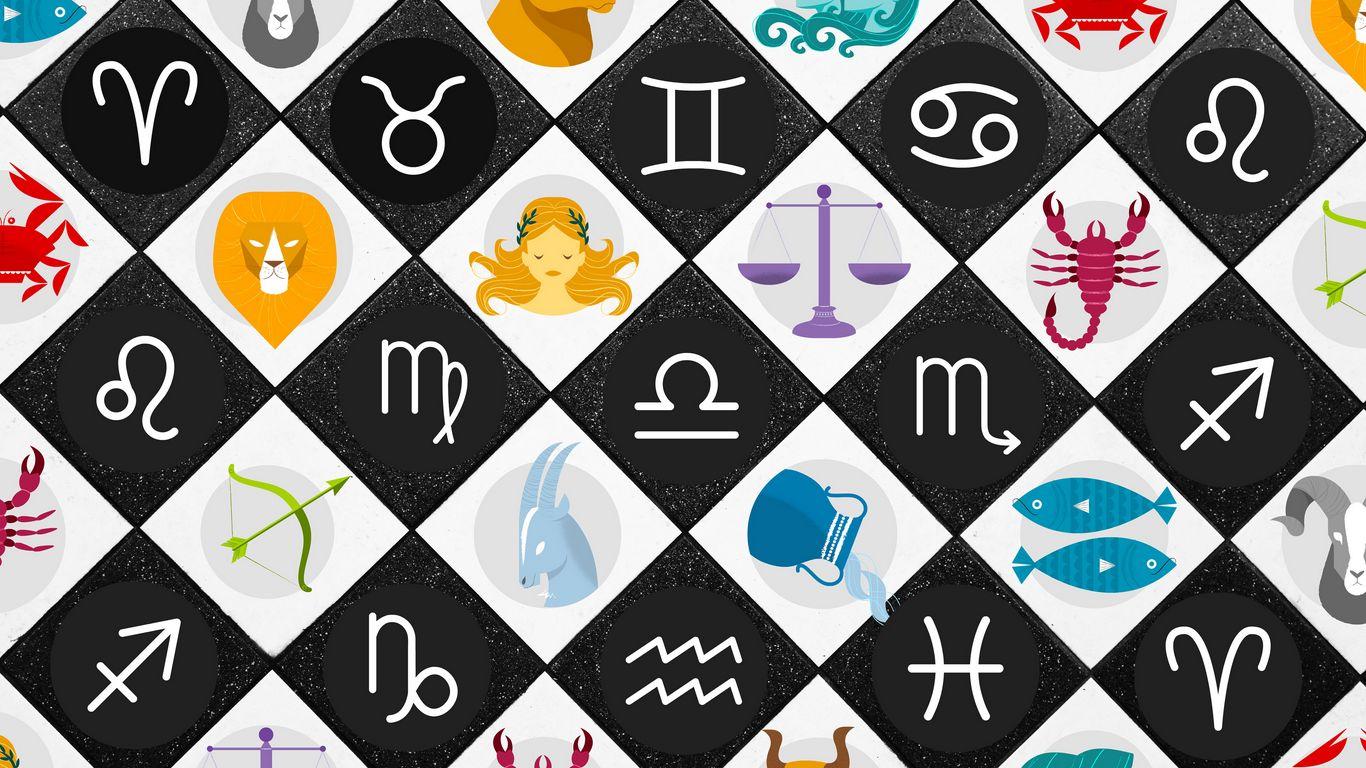 1366x768 Download wallpaper 1366x768 zodiac signs, astrological sign, astrology, art tablet, laptop HD background