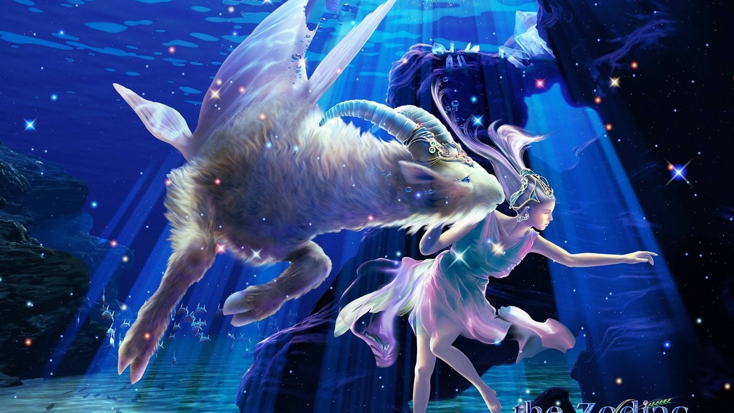 2560x1440 zodiac, sign, goat 1440P Resolution Wallpaper, HD Fantasy 4K Wallpaper, Image, Photo and Background