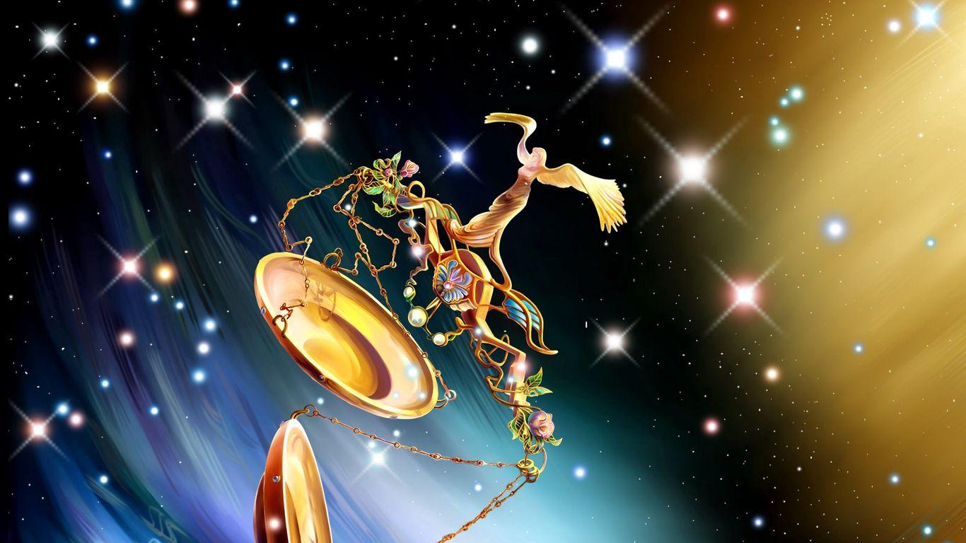 1366x768 Download wallpaper 1366x768 zodiac signs, libra, symbol tablet, laptop HD background