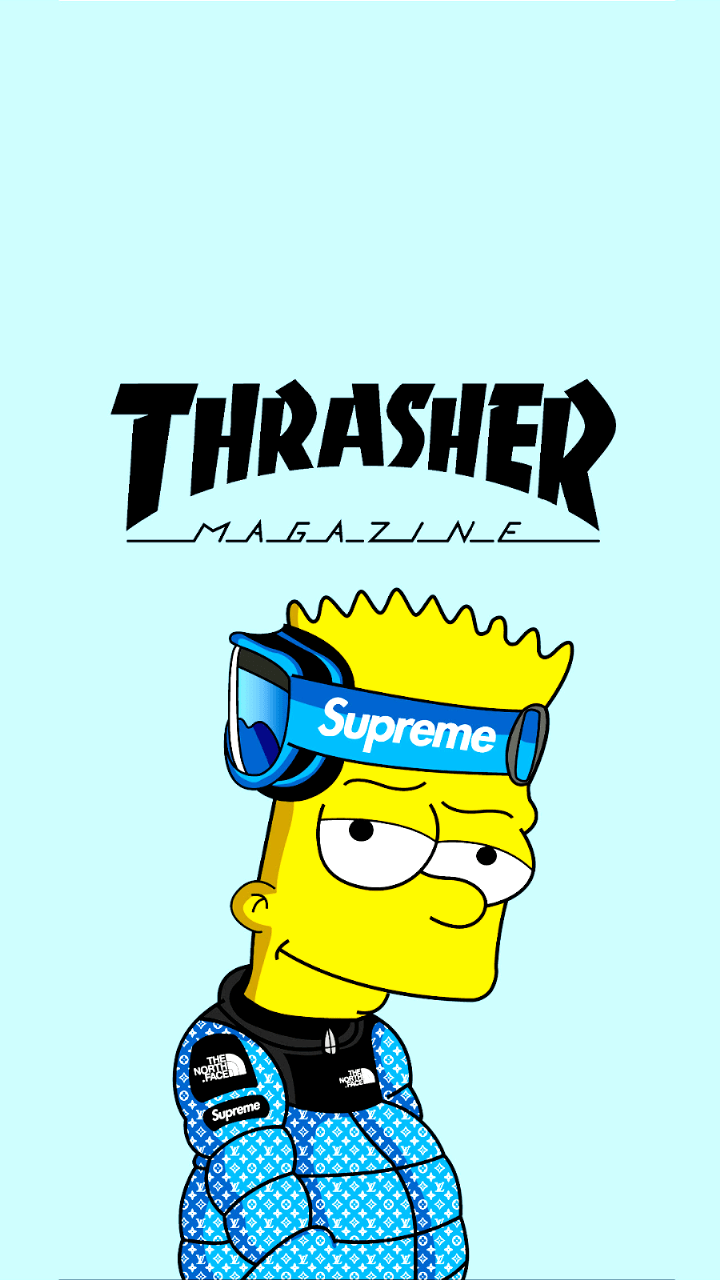 bart simpson supreme wallpaper iphone Custom Socks Print Sublimated