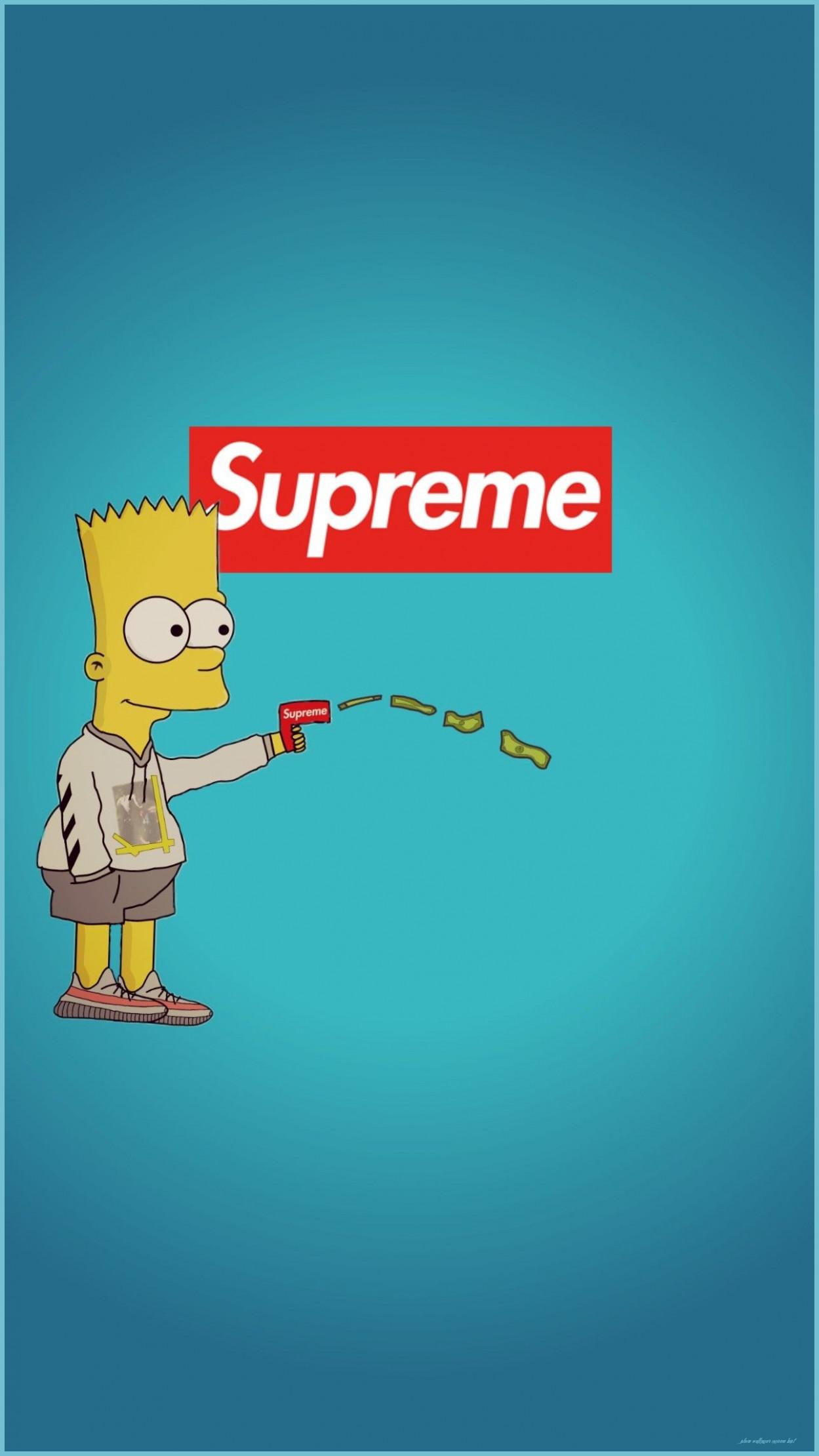 Supreme Bart Simpson Iphone Wallpapers Top Free Supreme Bart Simpson Iphone Backgrounds Wallpaperaccess
