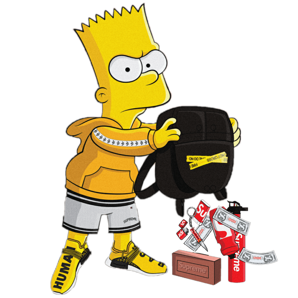 1024x1024 Bart Simpson Supreme Gucci Simpsons Brick Bartsupreme. Bart simpson, Bart simpson art, Bart