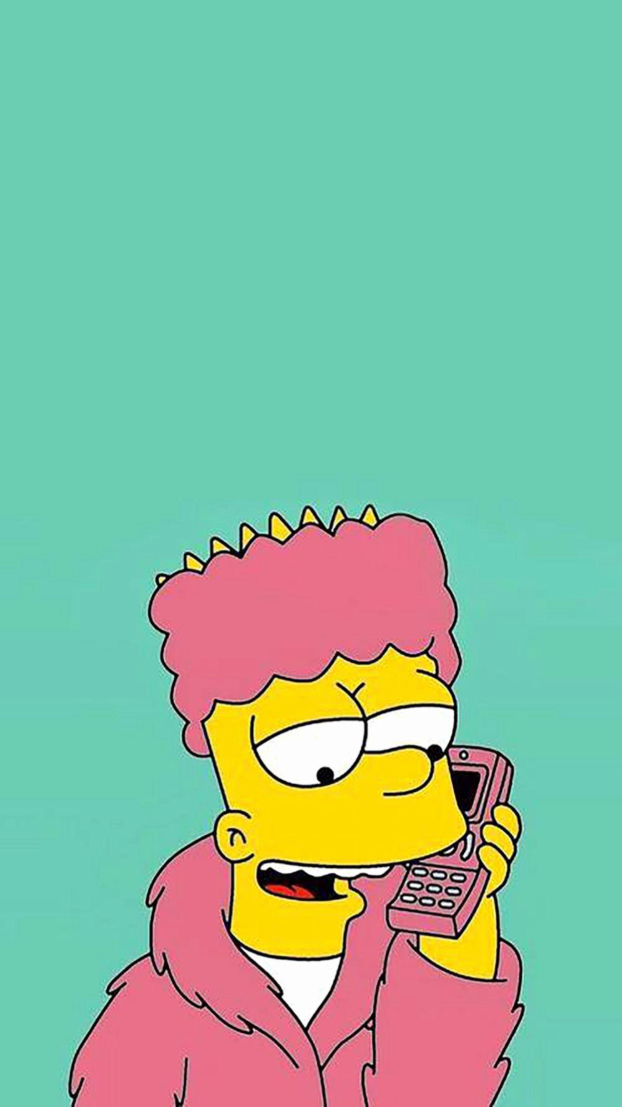 1242x2208 Cool Supreme Bart Simpson Wallpaper