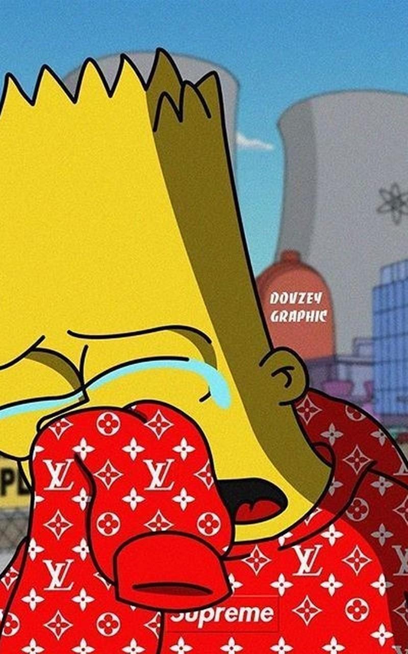 800x1280 Supreme Bart Simpson Wallpaper 2020