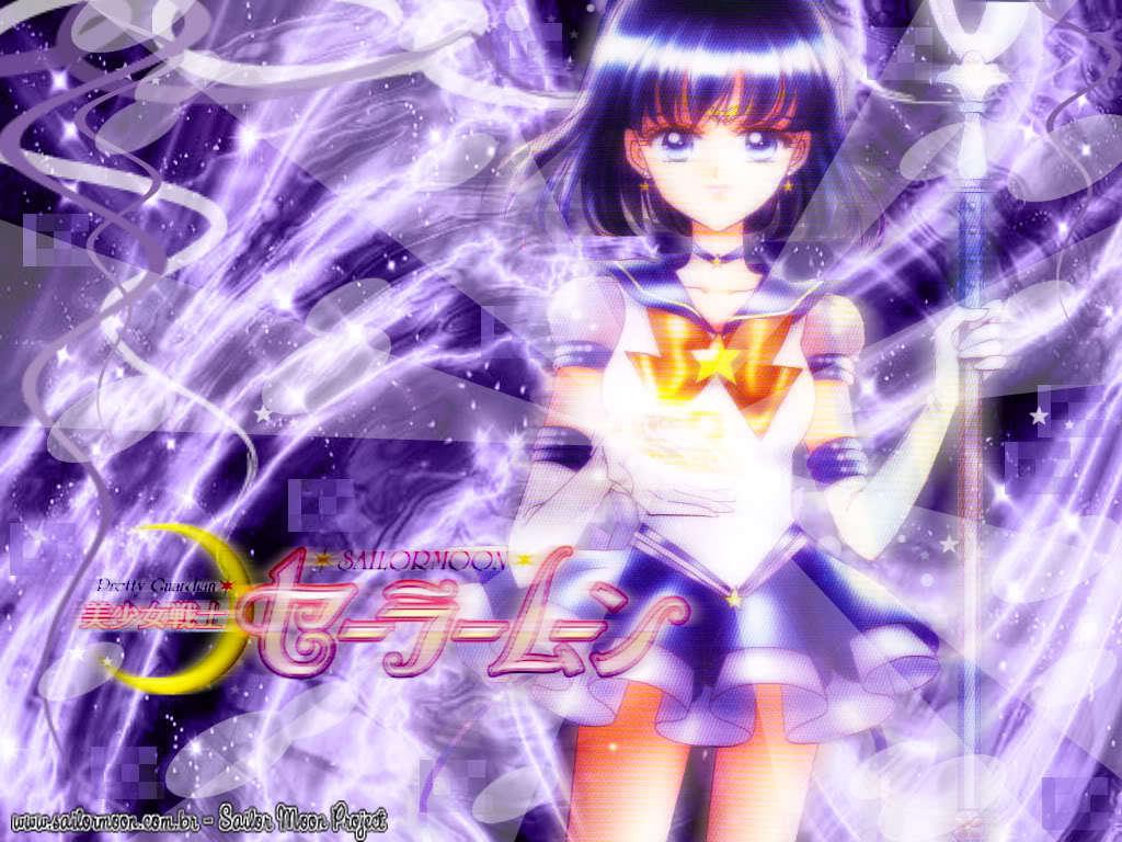 1024x768 Eternal Sailor Saturn and Sailor Moon! Wallpaper