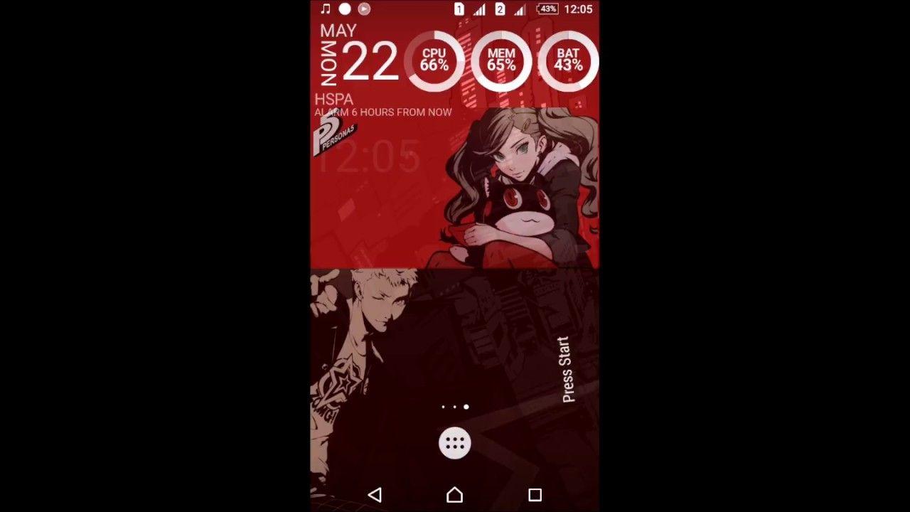 1280x720 Persona 5 Android Wallpaper Theme (KLWP)