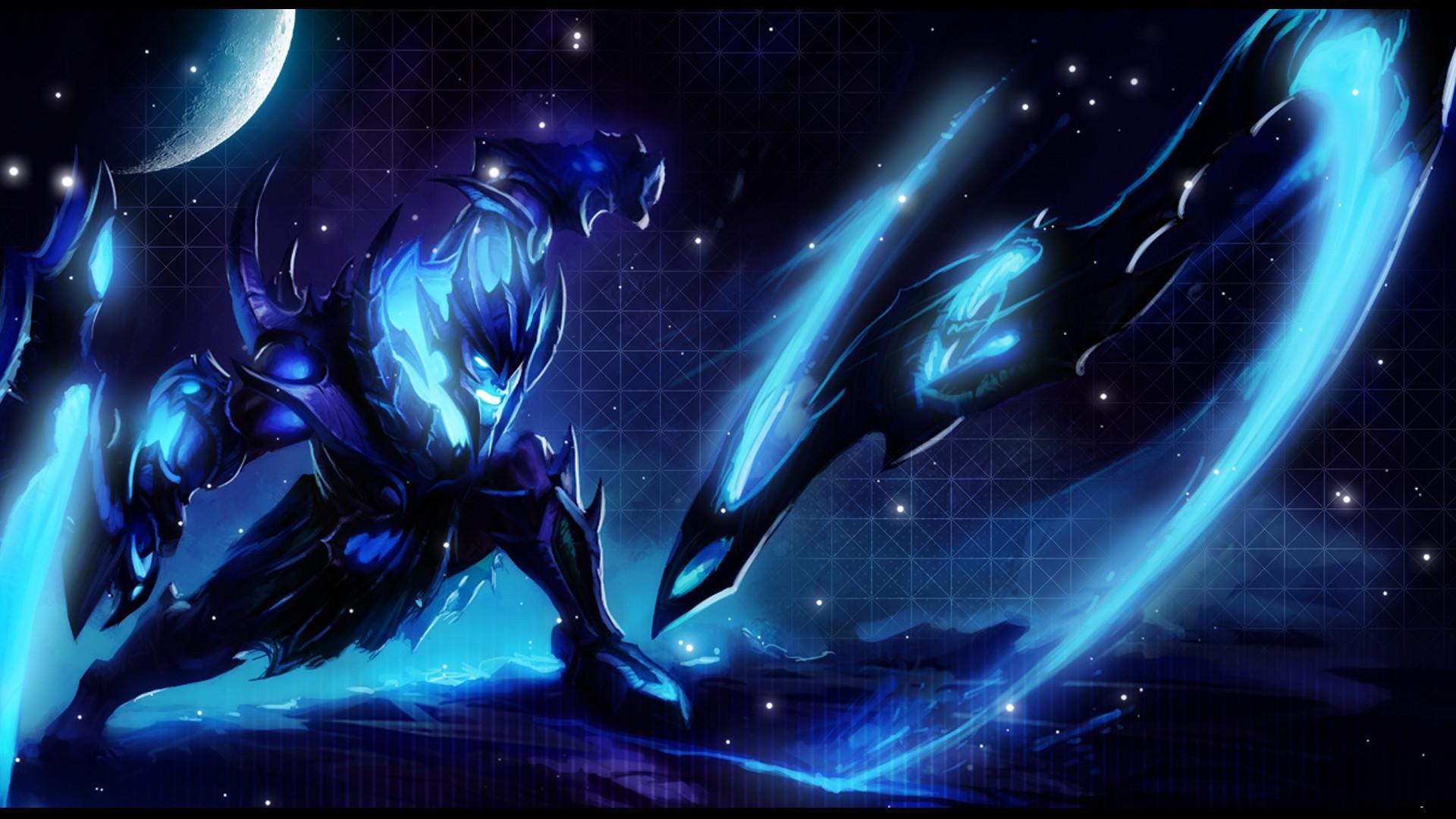 1920x1080 Dark Blue Anime Wallpaper