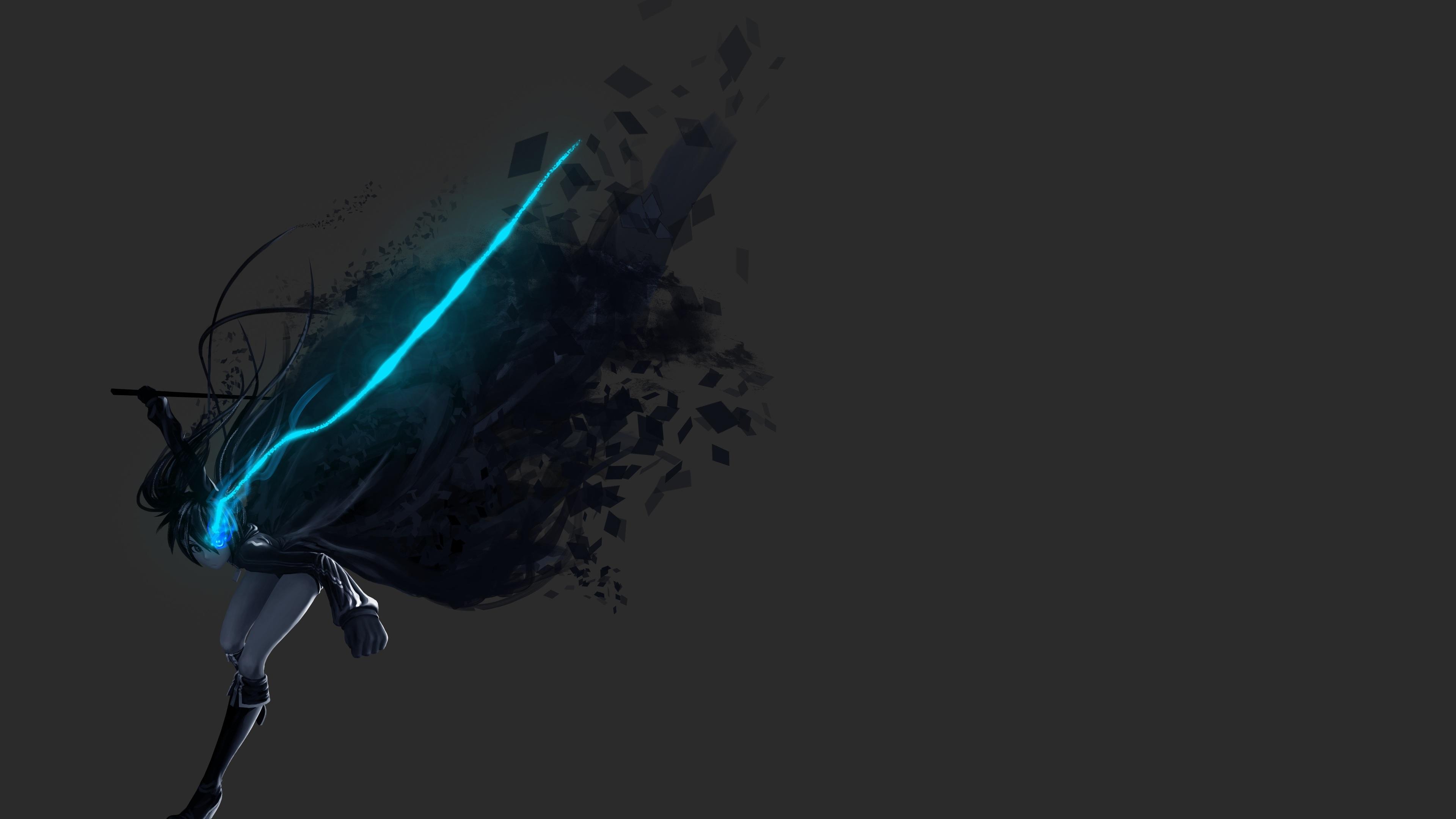 3840x2160 Anime Black And Blue Wallpaper 4K / Anime wallpaper, 1080x2340 HD background. trick and cheat