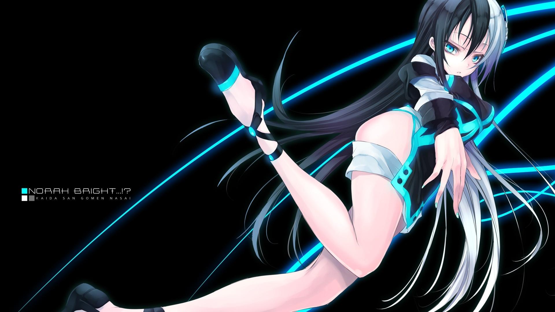 1920x1080 Download Wallpaper, Download brunettes black dark text blue eyes long hair anime girls norah bright 1920x1080 wallpaper People HD Wallpaper, Hi Res People Wallpaper, High Definition Wallpaper