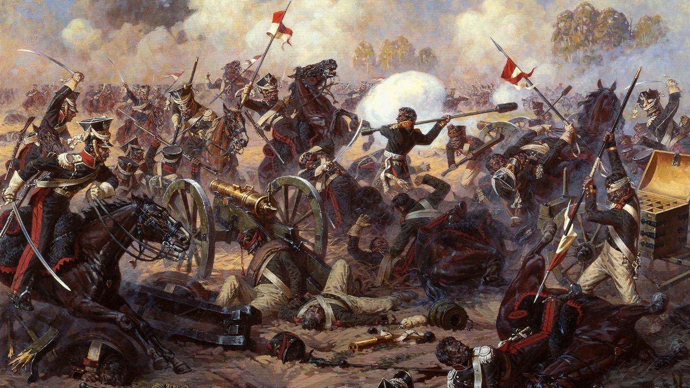 1366x768 Painter Averyanov Alexander War Scenes Painting Current Wallpaper. Producción artística, Arte militar, Pinturas