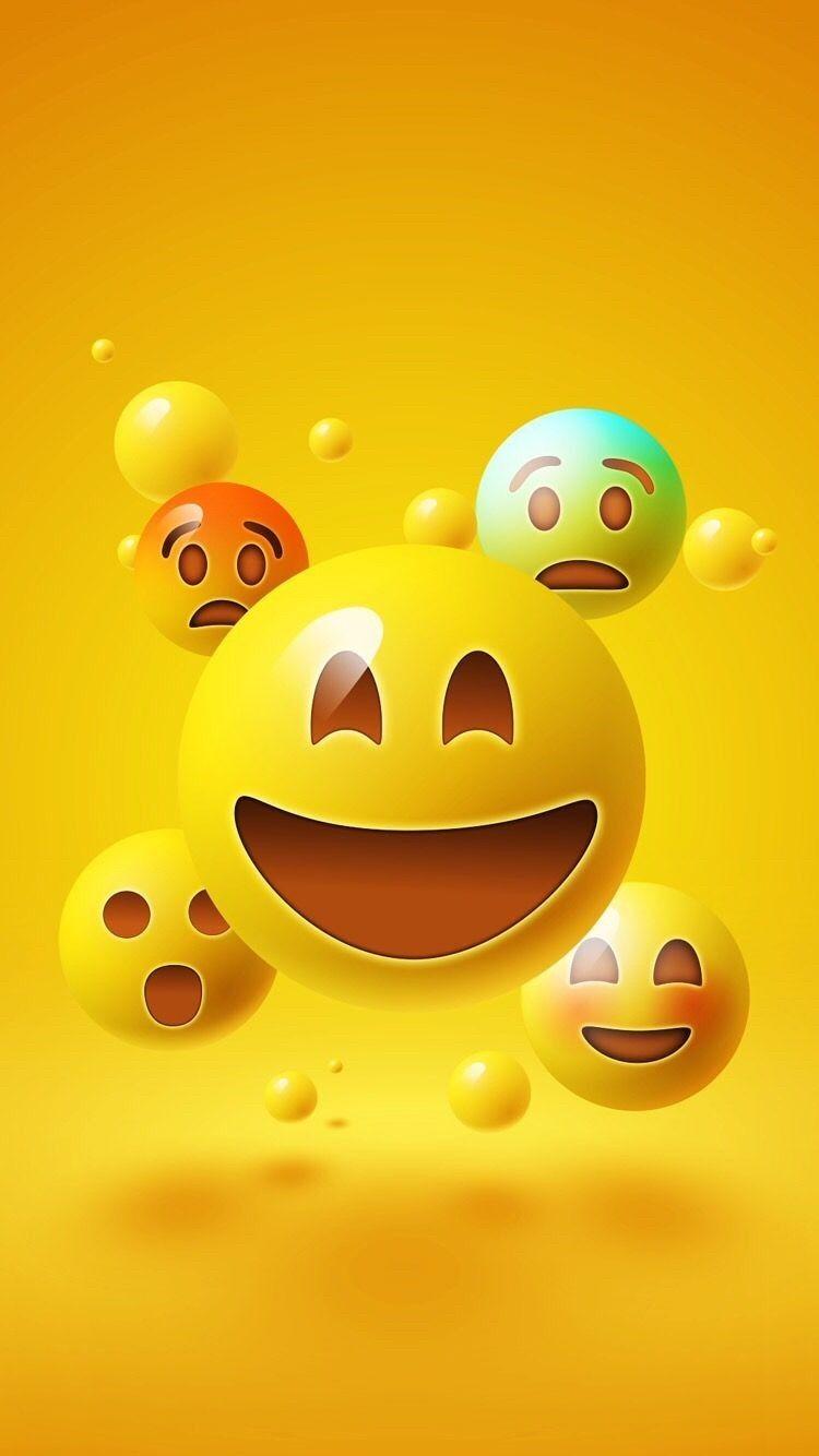 750x1334 Emoji Faces Wallpaper