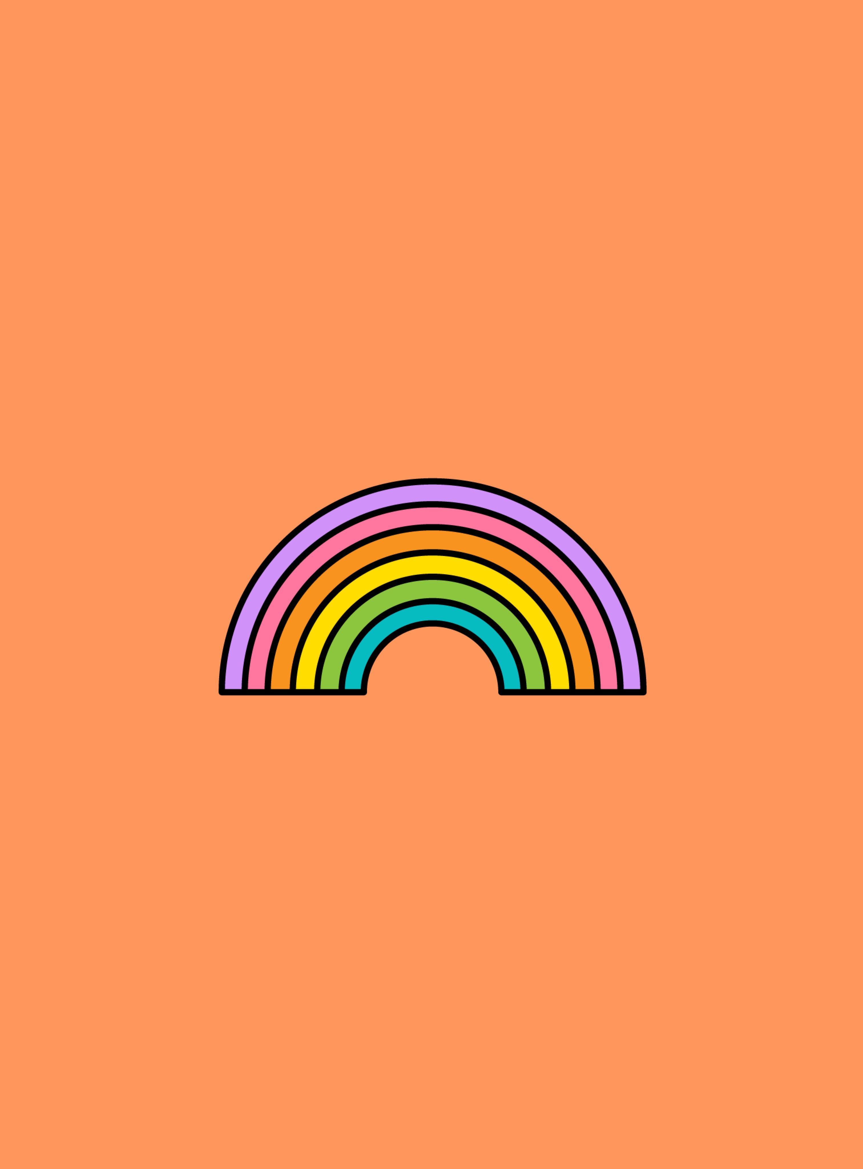 3024x4096 iPhone Cute Rainbow Wallpaper