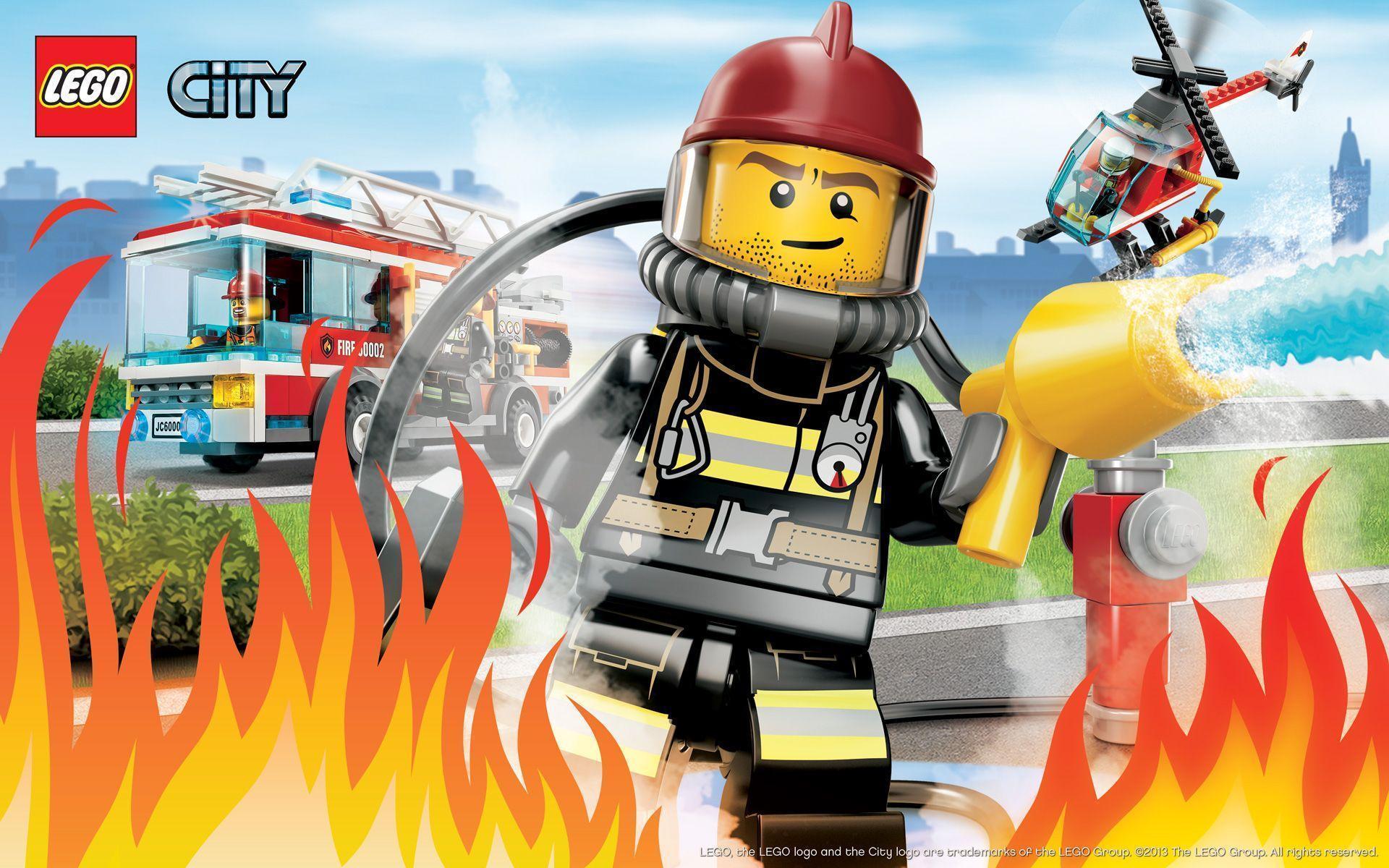 1920x1200 LEGO City Fire Wallpaper