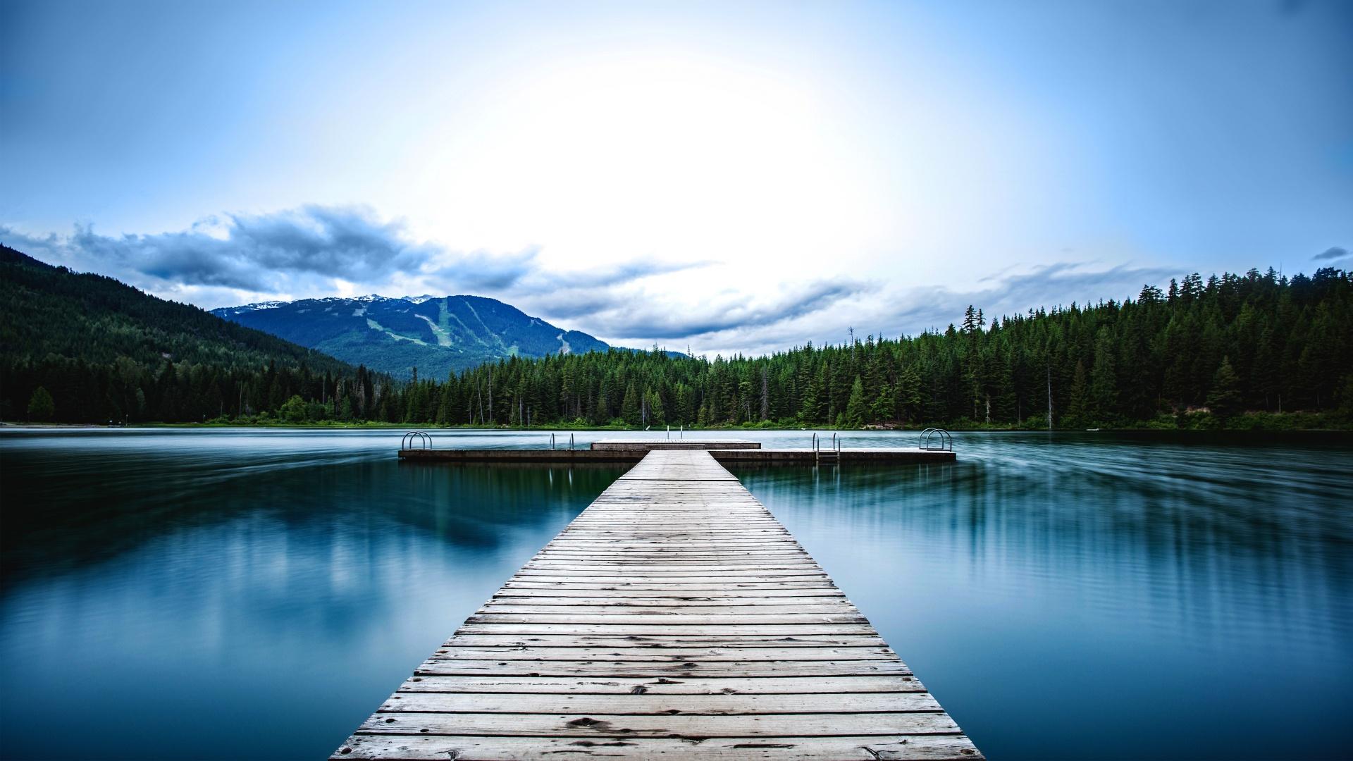 1920x1080 Whistler Coast Mountains Dock Wallpaper in jpg format for free download