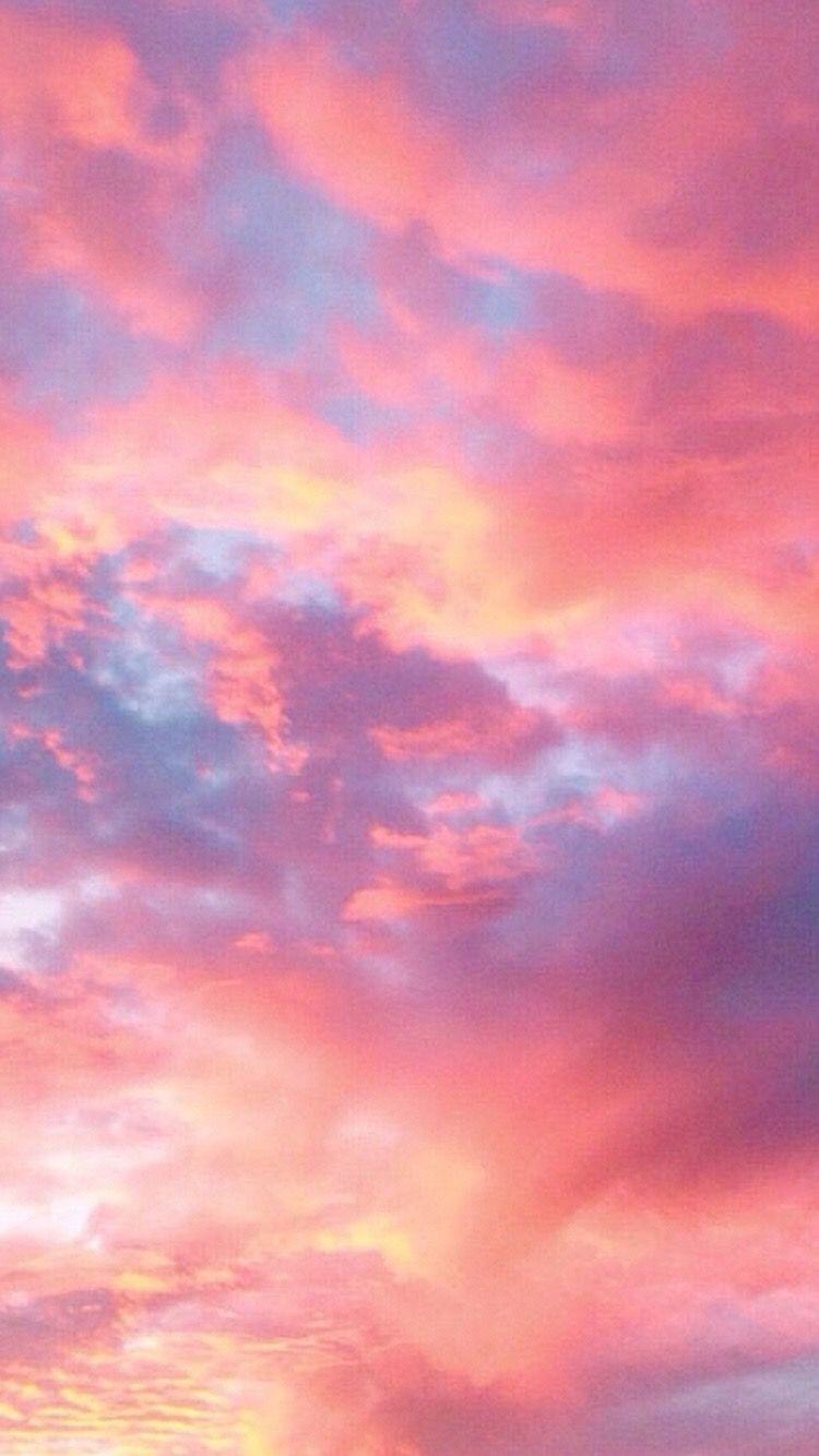 750x1334 Pink Sky Aesthetic Pastel Wallpaper