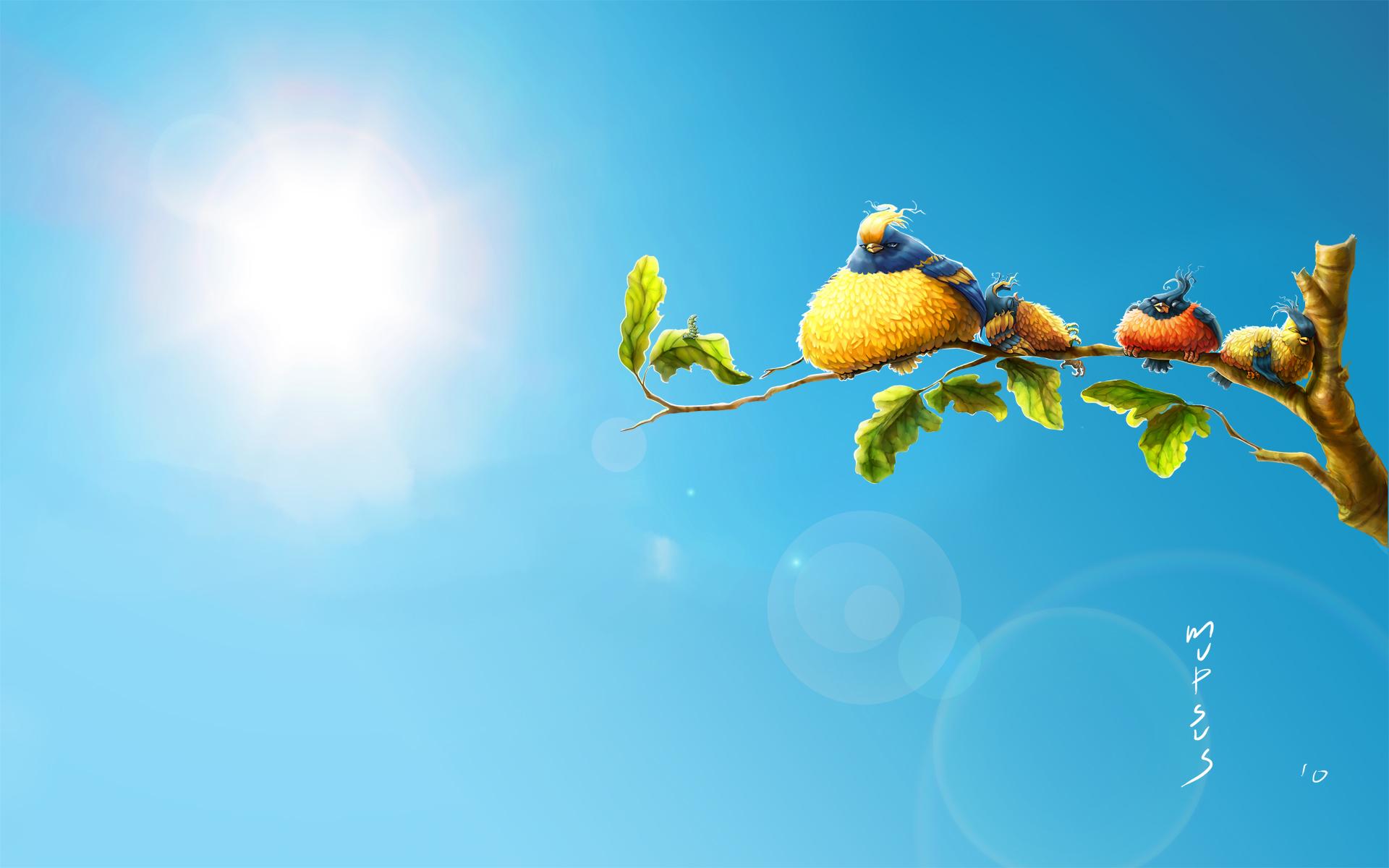 1920x1200 Sun Birds Wallpaper Wallpaper 100469
