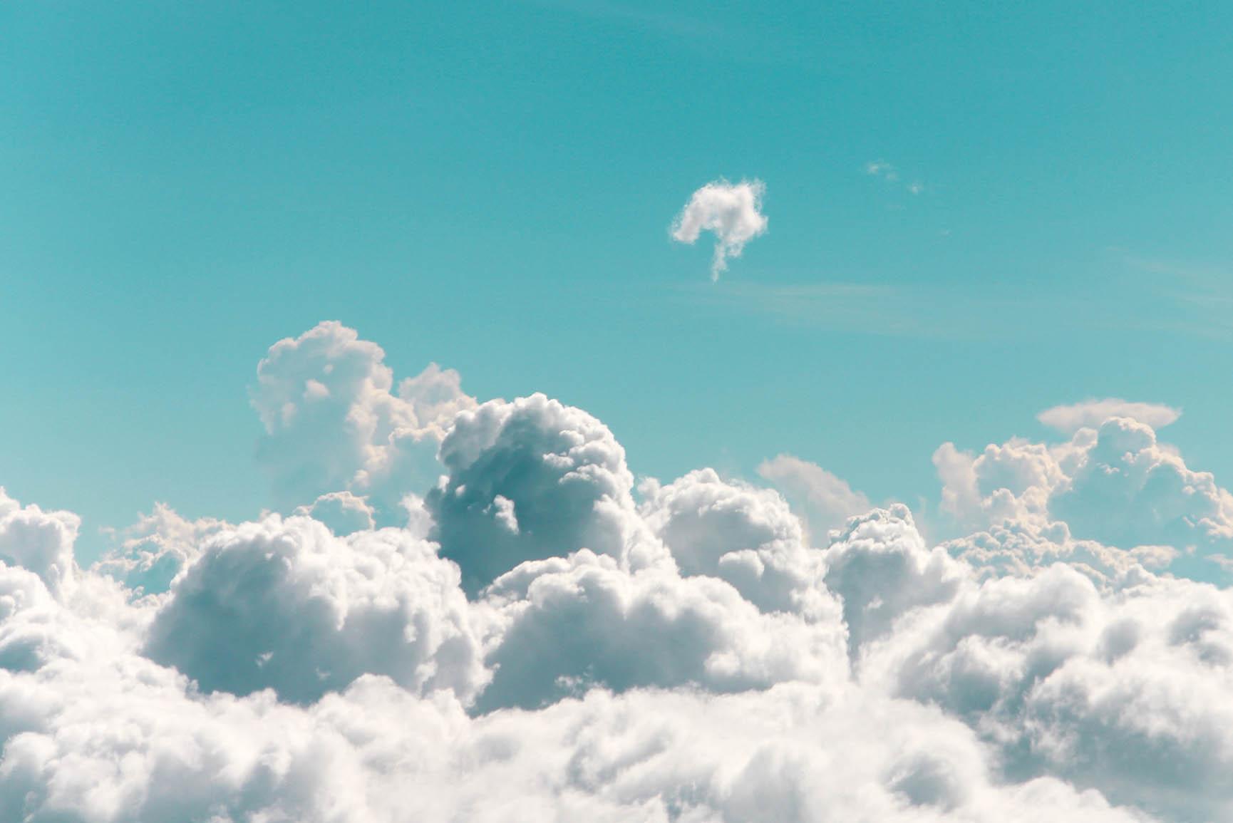 1730x1155 Fluffy Cloudy iPhone XR Wallpaper