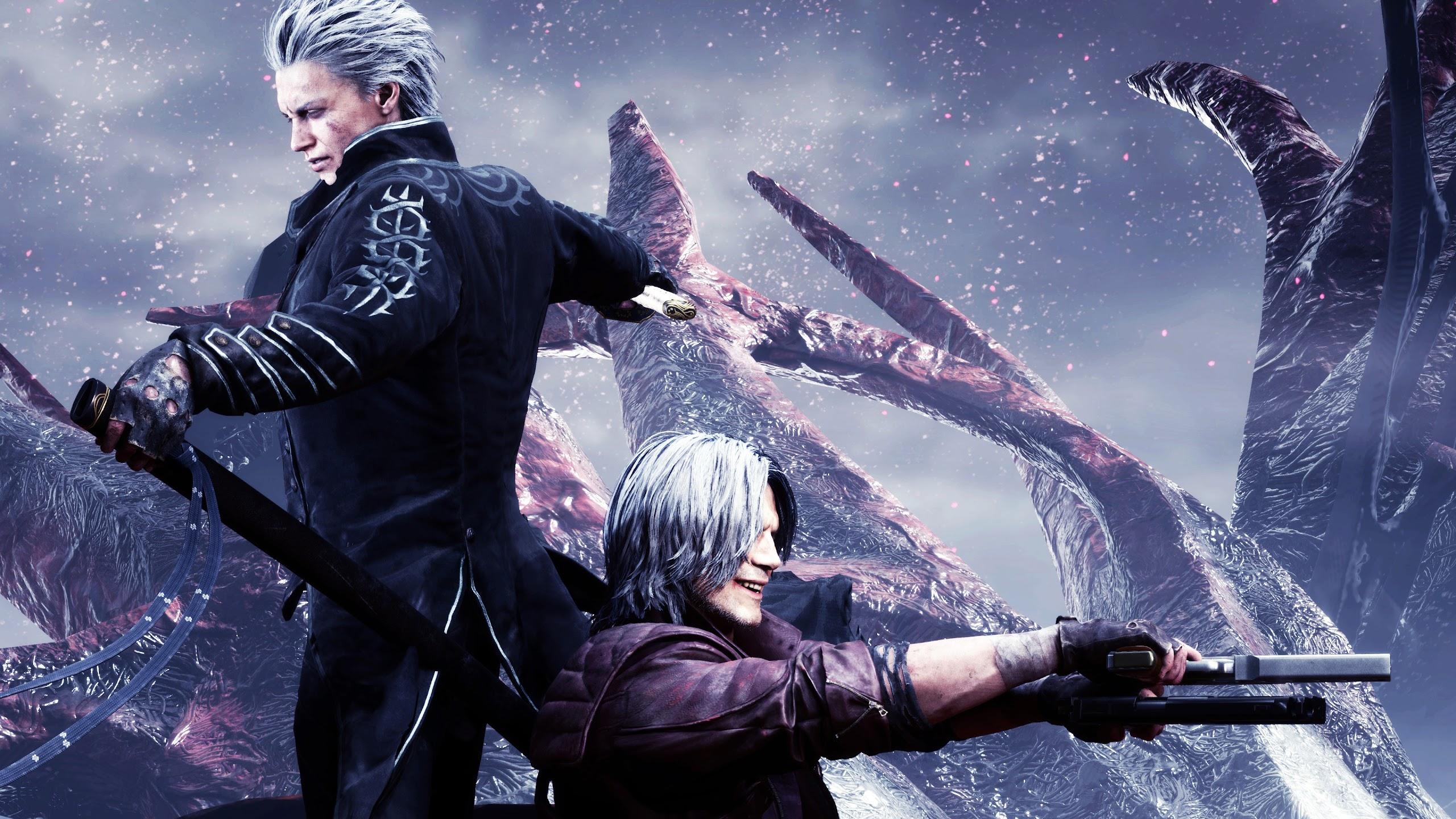 2560x1440 Devil May Cry 5 Vergil and Dante 4K Wallpaper