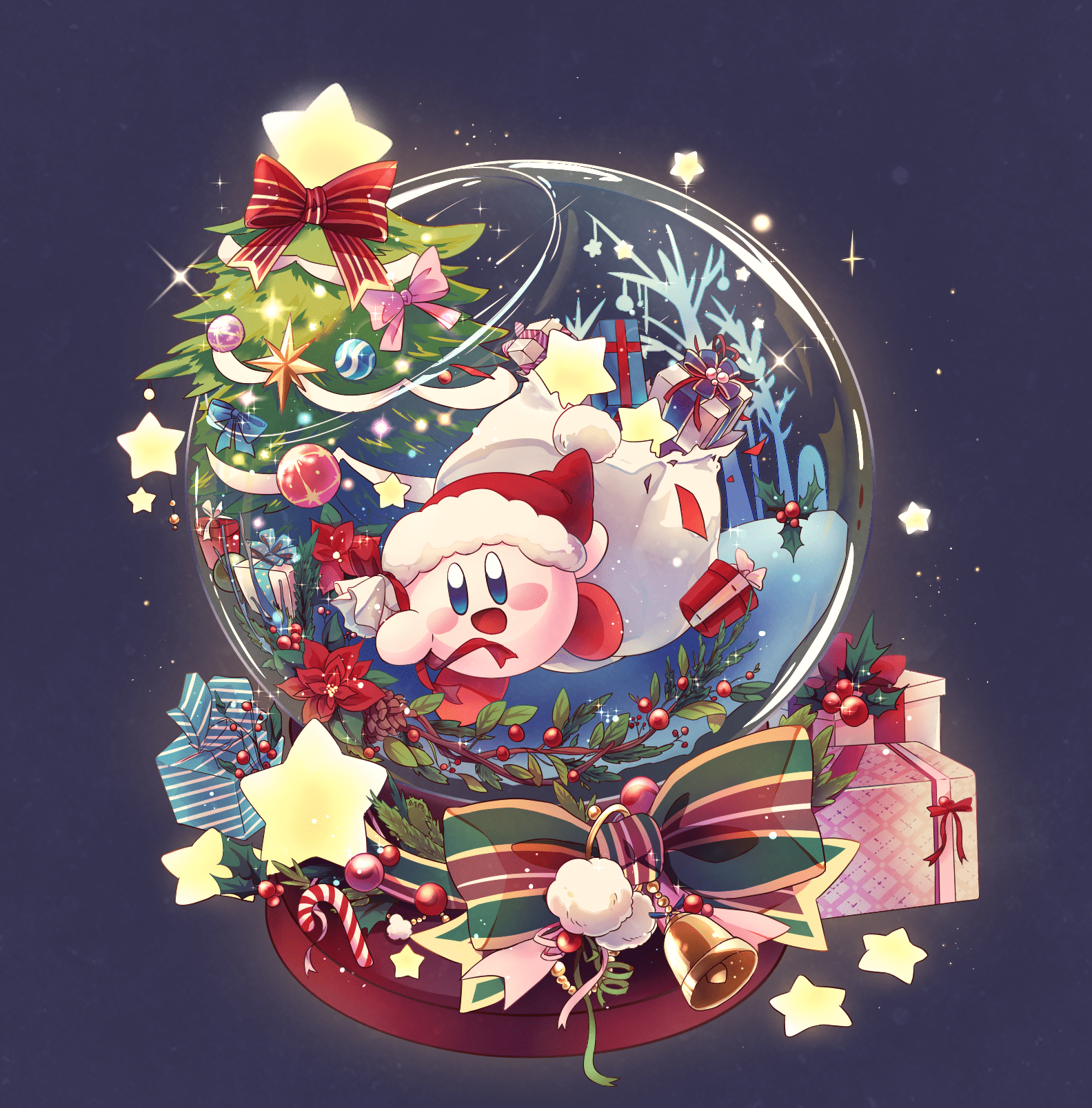 Cute 94 Kirby Christmas background High-quality, free to download Kirby Christmas backgrounds.