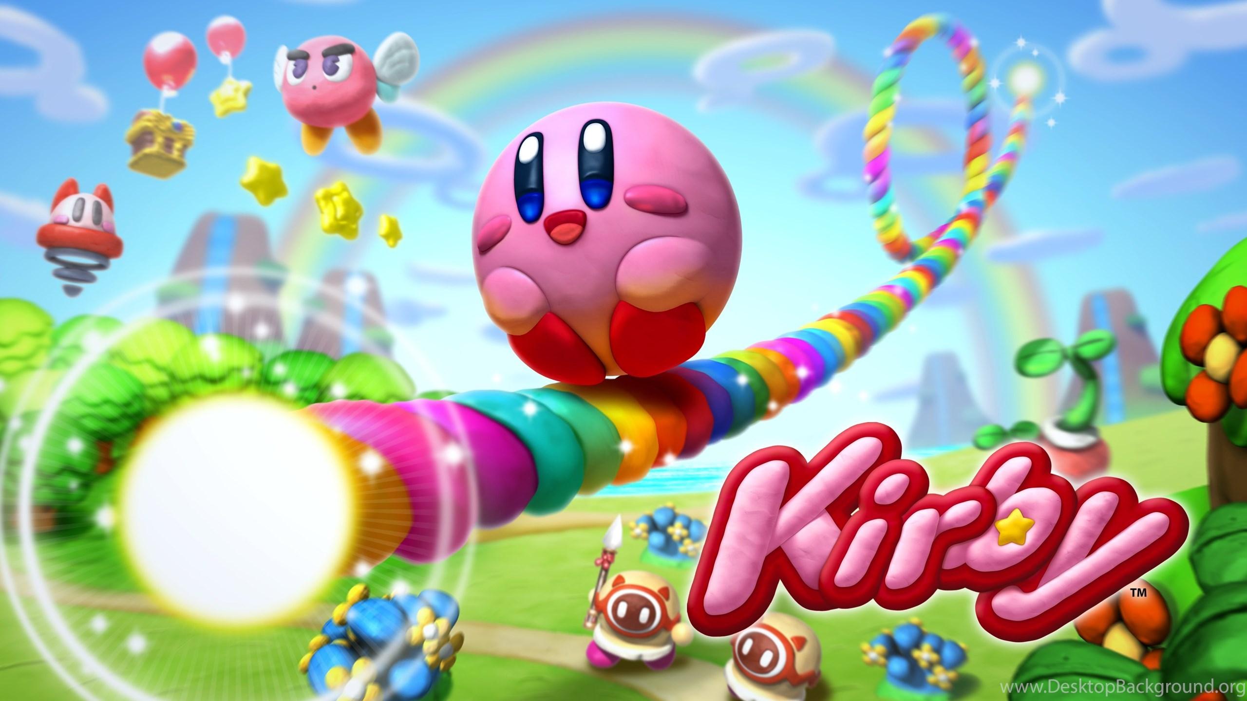 2560x1440 KIRBY Nintendo Family Platform Scrolling Wallpaper Desktop Background