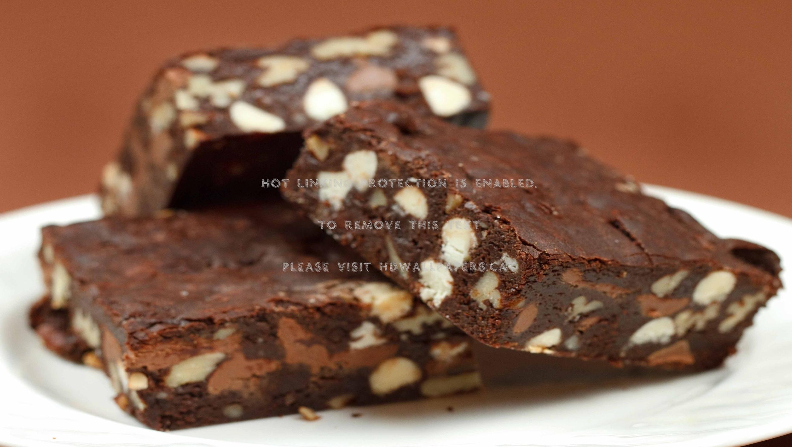 2621x1481 Triple Chocolate Fudge Brownies With Bakery HD Wallpaper Brownie Fudge