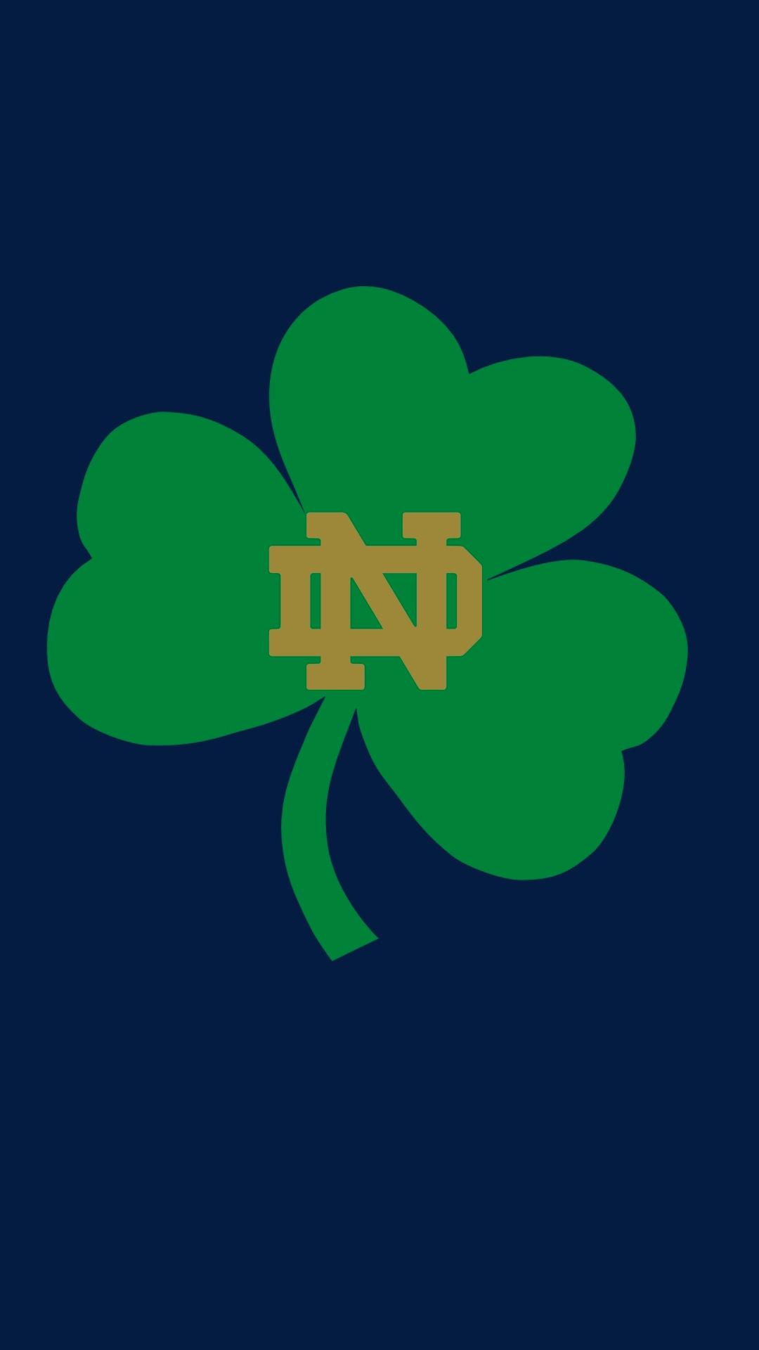 1080x1920 Notre Dame Fighting Irish Wallpaper for Android with Shamrock Logo Wallpaper. Wallpaper Download. High Resolution Wallpaper