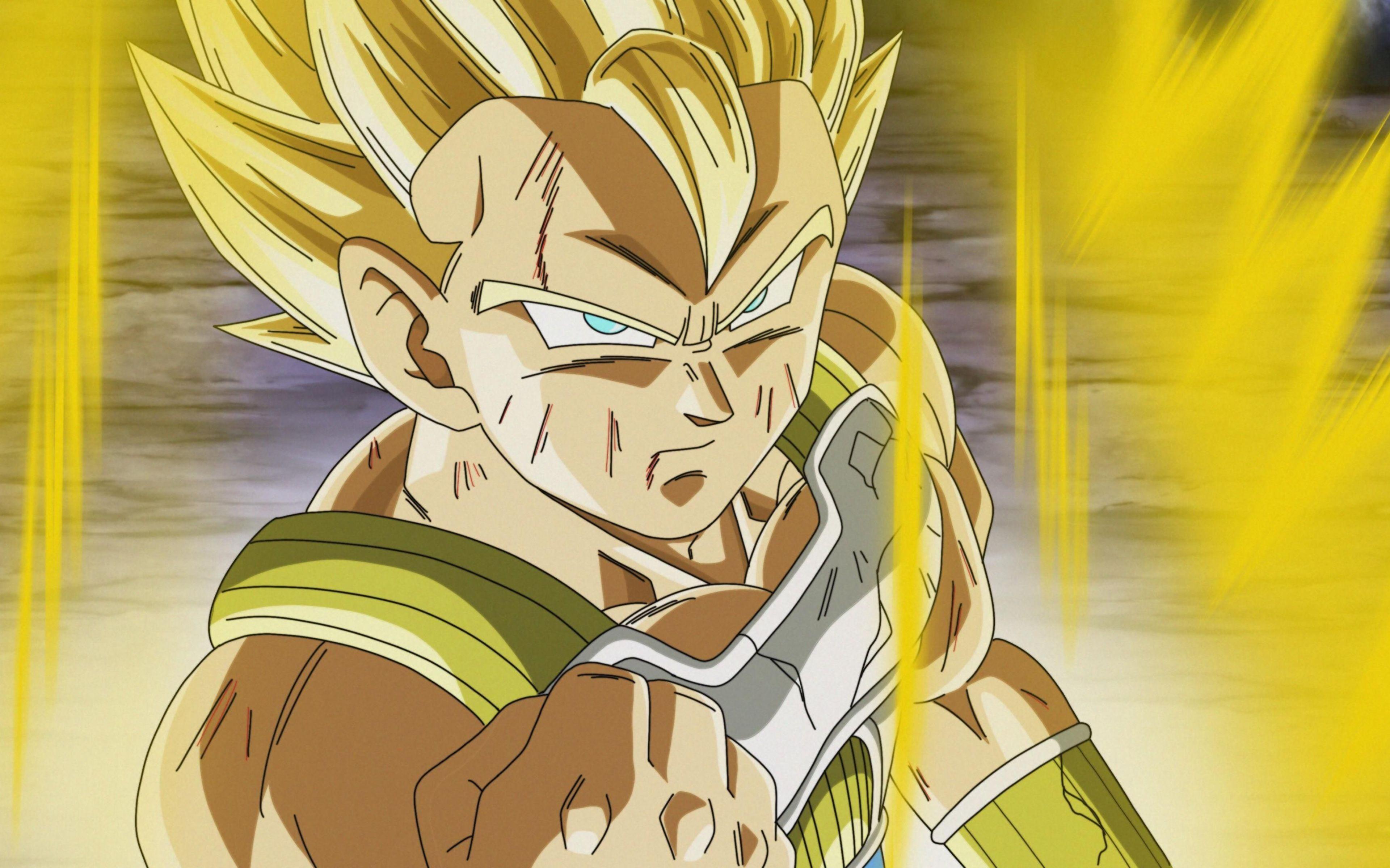 3840x2400 Download wallpaper 4k, Golden Goku, manga, fan art, Goku SSJ3