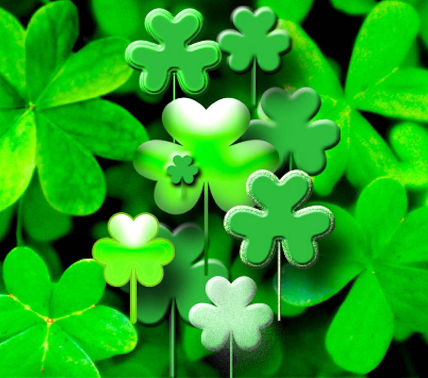1450x1280 Shamrocks wallpaper