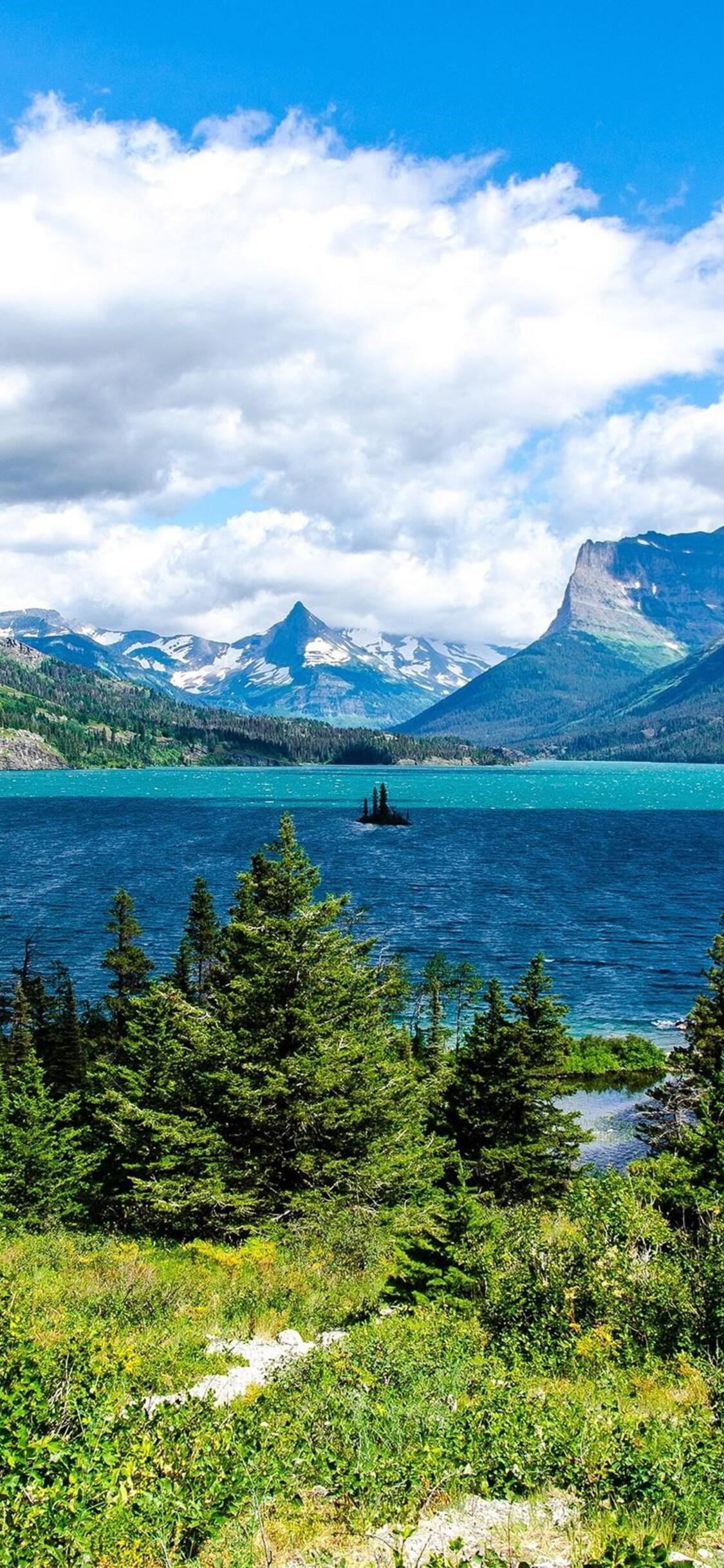 1125x2436 Saint Mary Lake Glacier National Park iPhone XS, iPhone iPhone X HD 4k Wallpaper, Image, Background, Photo and Picture