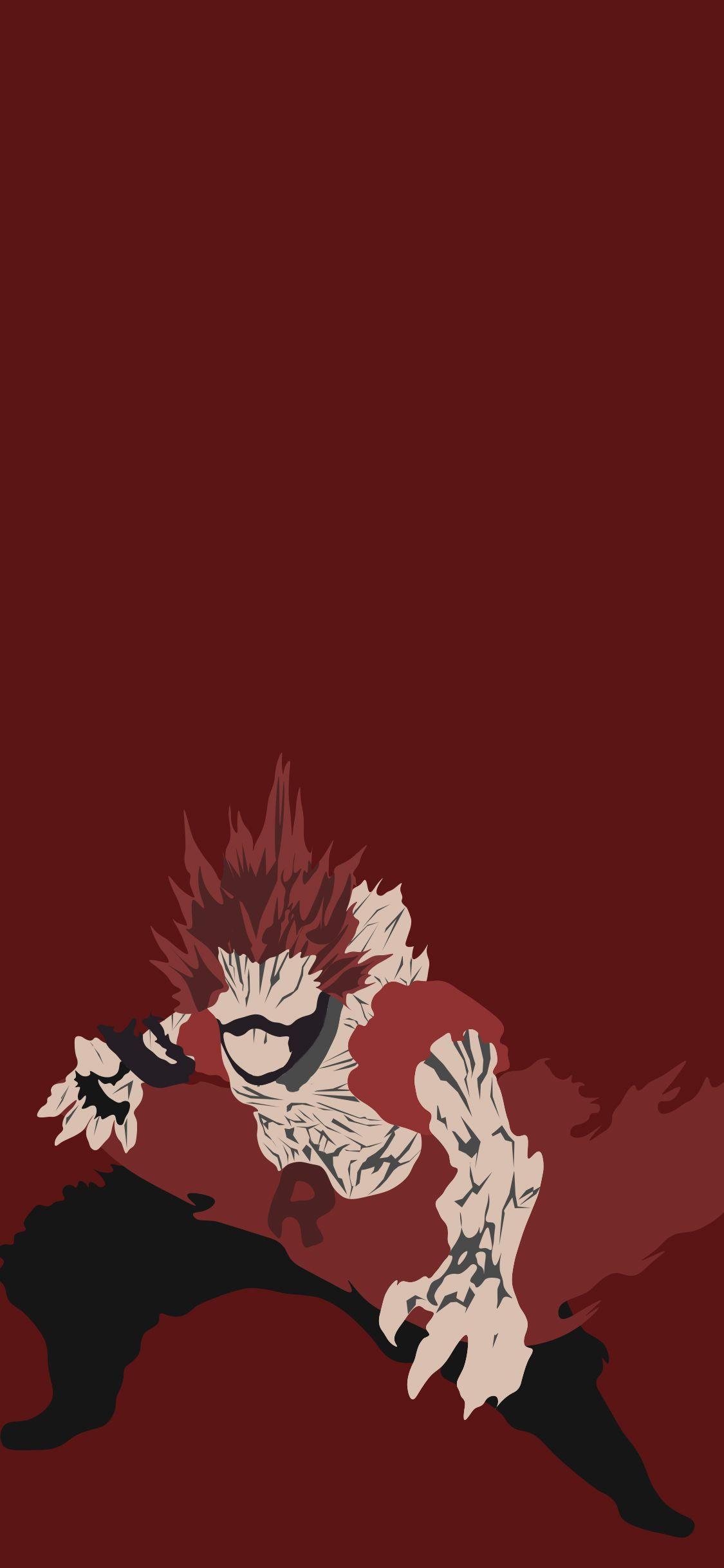 1125x2436 Kirishima Eijiro minimalist phone wallpaper. Anime canvas, Hero wallpaper, Anime background