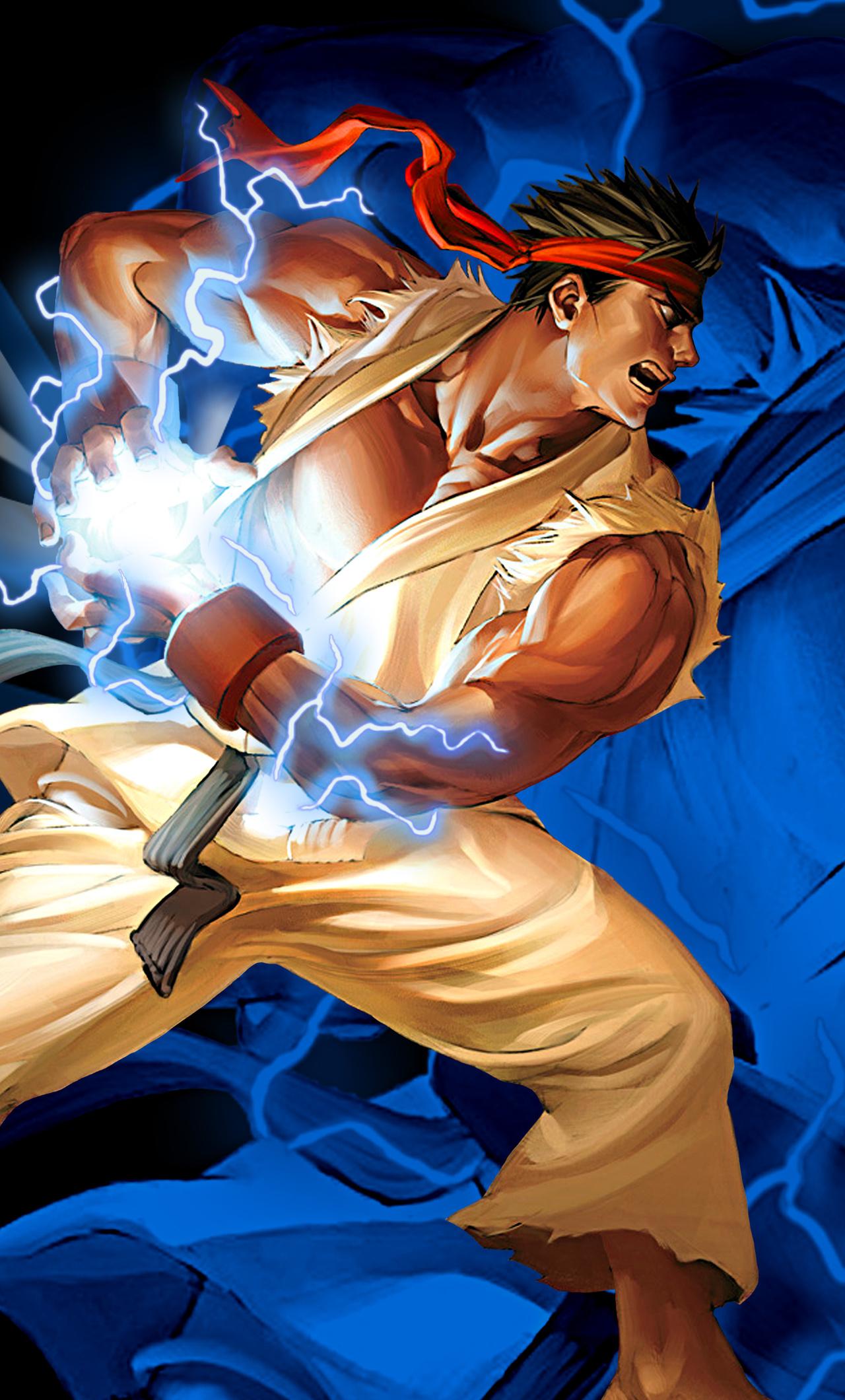 1280x2120 Ryu Hadouken Street Fighter 2 iPhone HD 4k Wallpaper, Image, Background, Photo and Picture