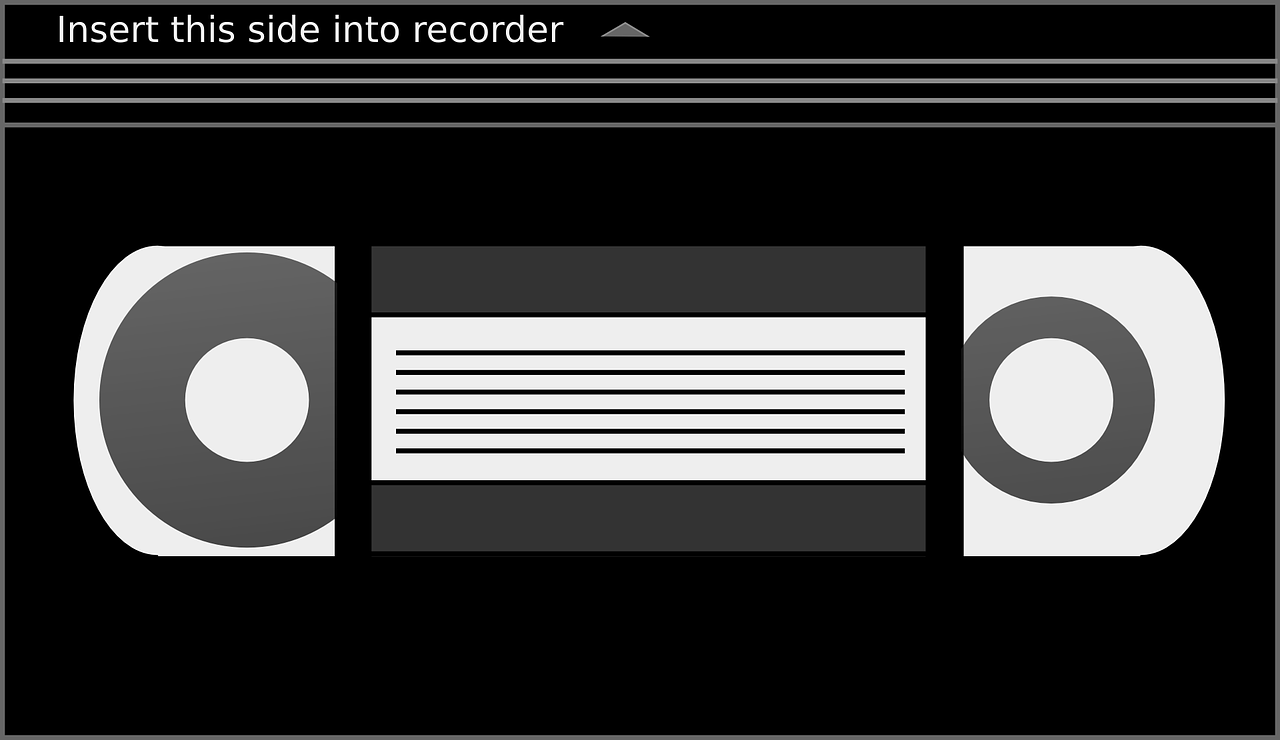 1280x740 Vhs Cassette Tape vector graphic