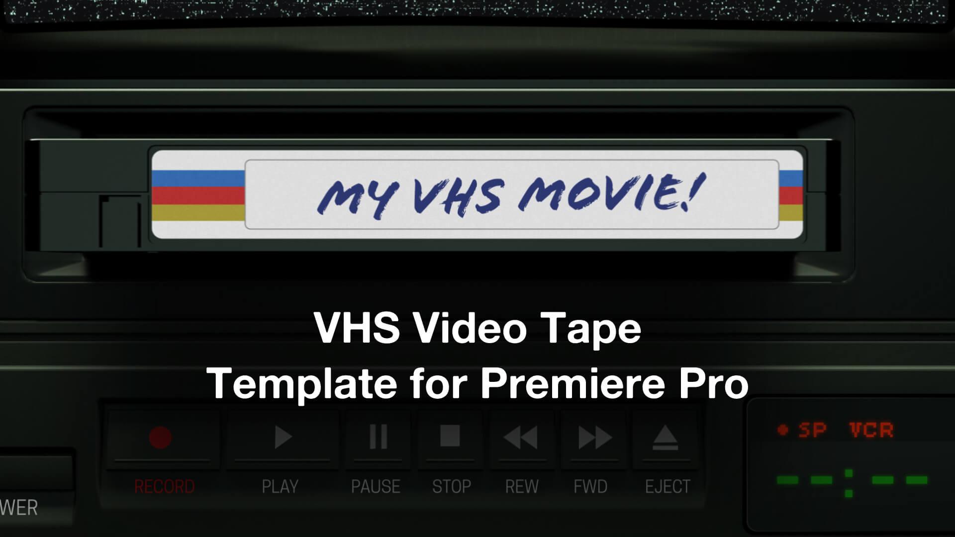 1920x1080 VHS Video Cassette Tape Insert Title
