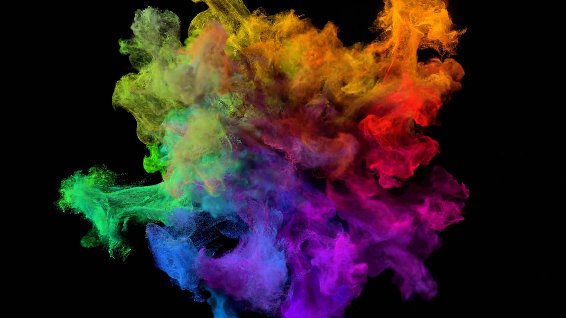 1920x1080 Color Explosion On Black Spectrum Explosion HD Png