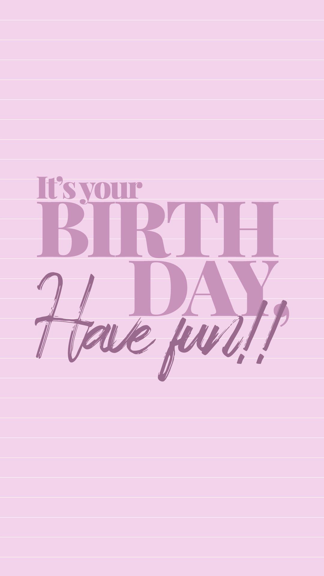 1080x1920 Happy Birthday image to post on social media ⋆ Aesthetic Design shop