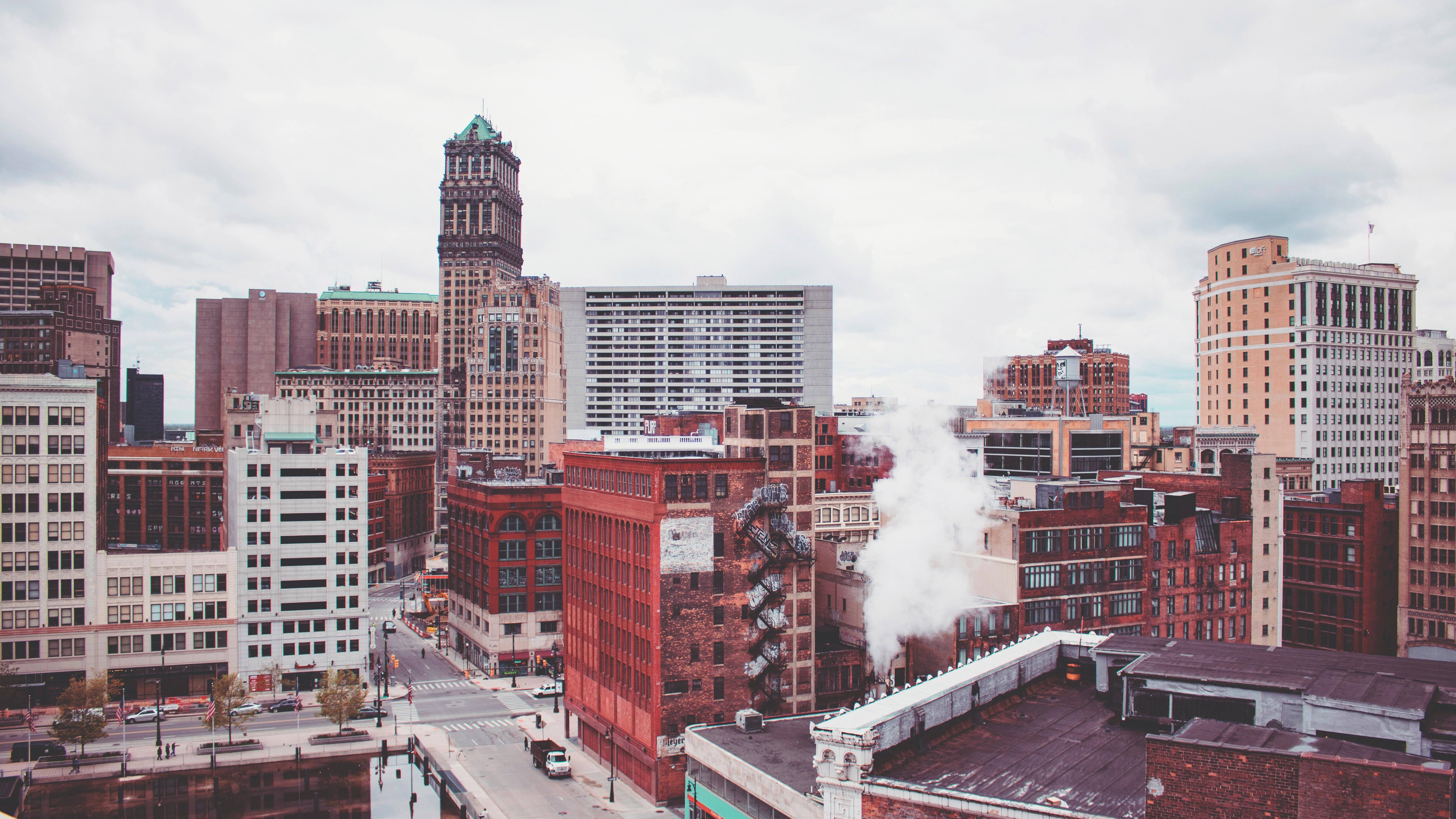 6000x3376 6000x3376 #street, #skyscraper, #rooftop, #steam, #architecture, #building, #michigan, #detroit, #urban, #window, #car, #Free picture, # downtown, #skyline, #road, #city, #red, #street view, #roof, #cityscape, #smoke. Mocah HD Wallpaper