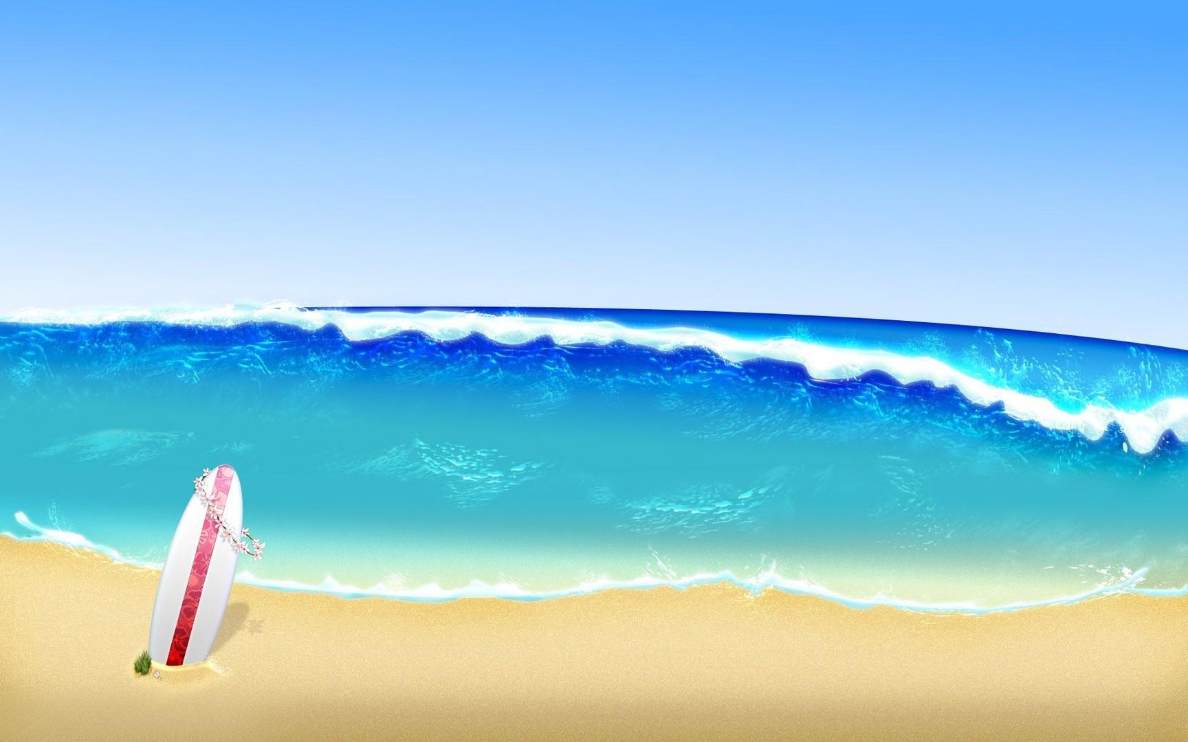 1728x1080 Surf Beach Wallpaper