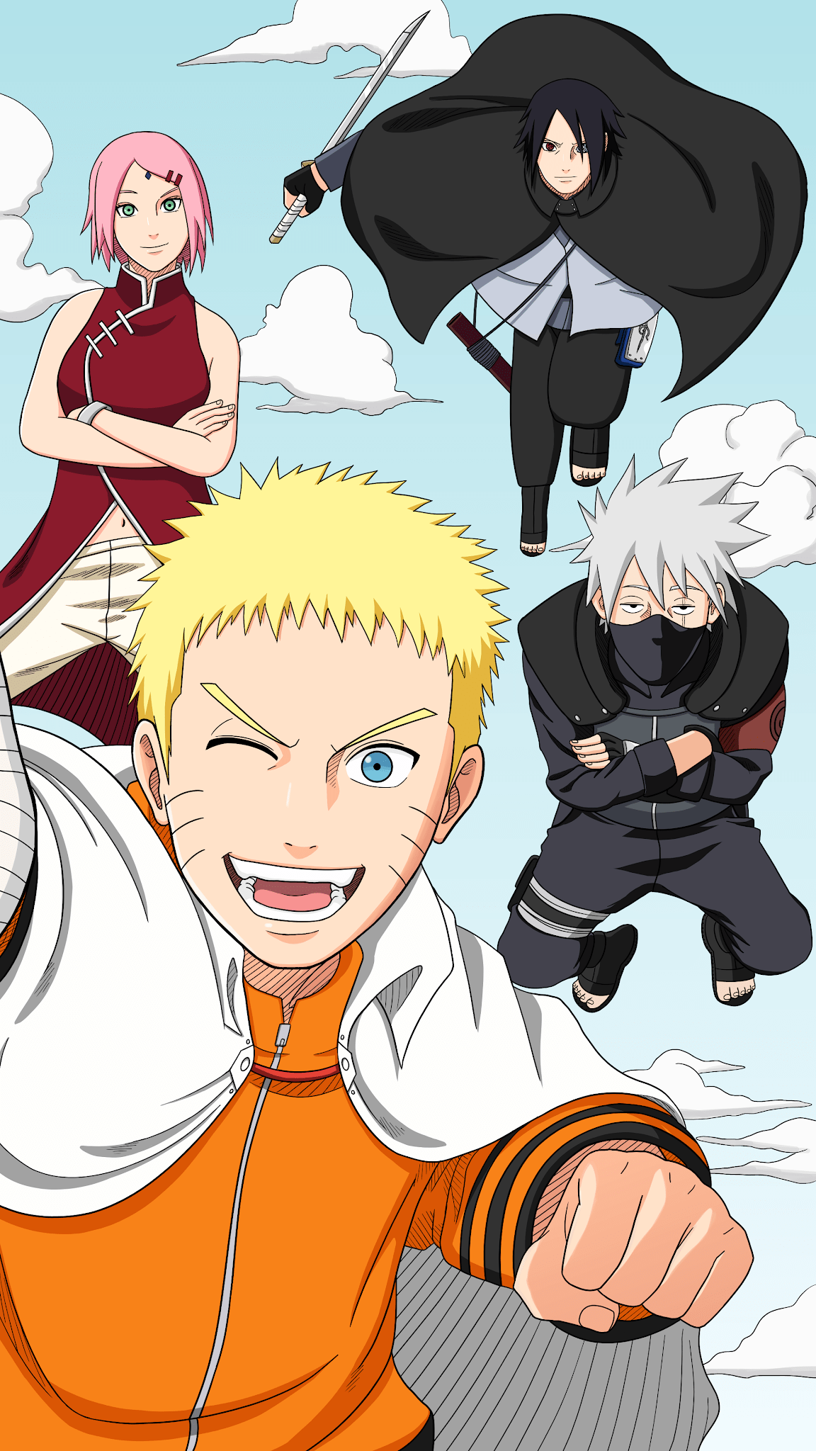 1152x2048 Team 7 Naruto Wallpaper HD Wallpaper Loader